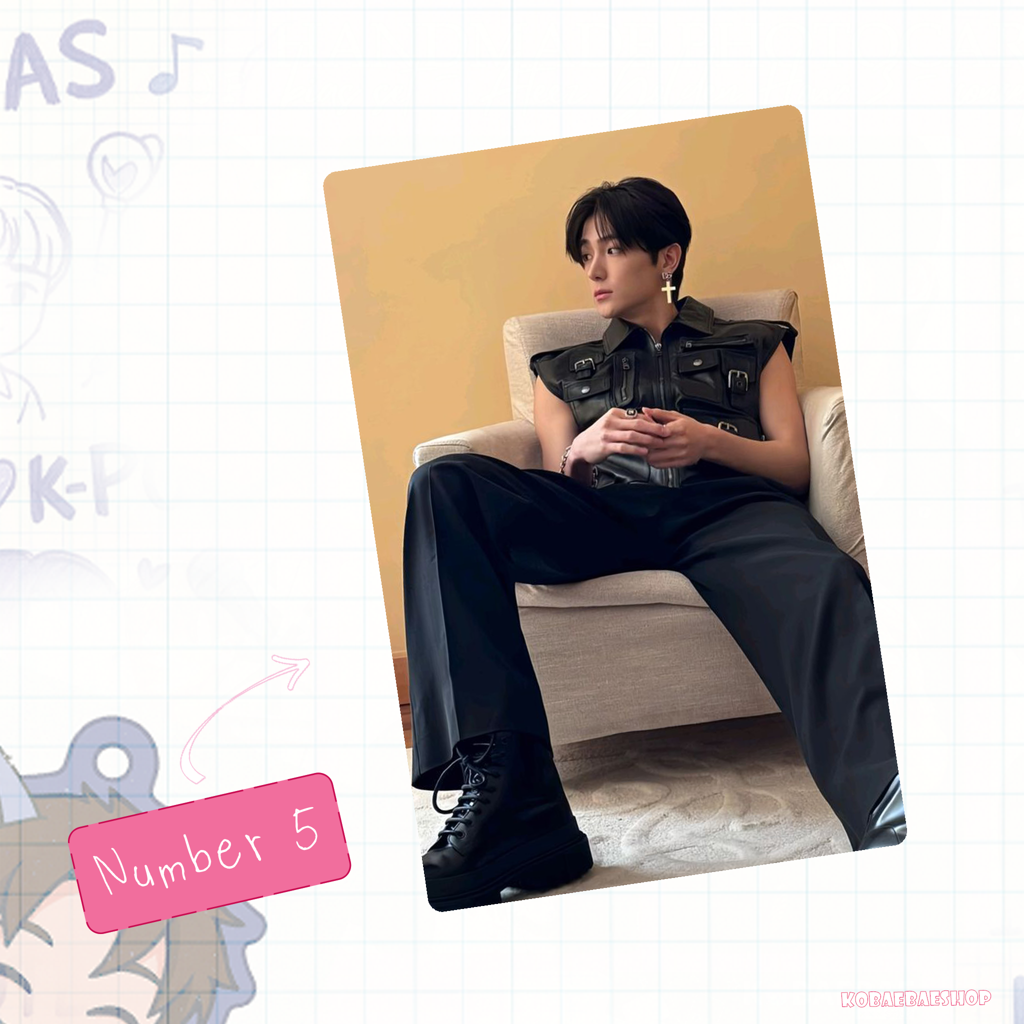 The Boyz - Hyunjae handmade photocards kpop inspired - Set 1