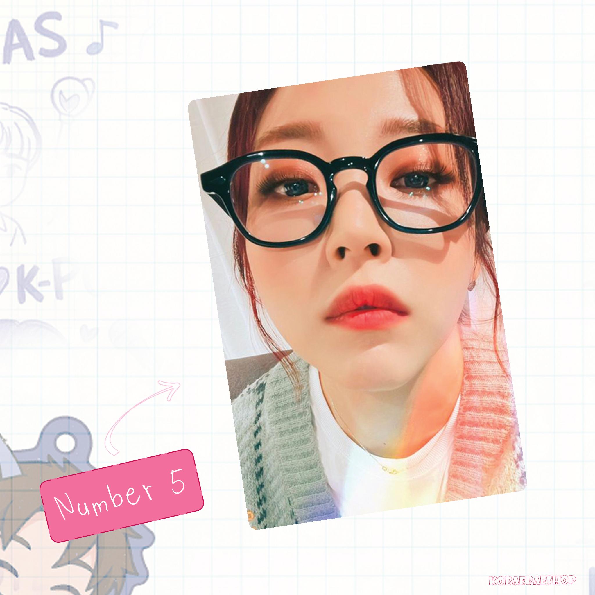 Mamoo - Moonbyul handmade photocards kpop inspired - Set 1