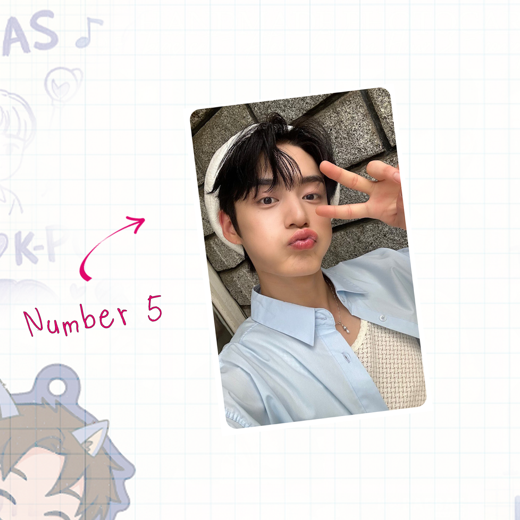Zb1 - Jiwoo Handmade photocards kpop inspired - Bias Set 1