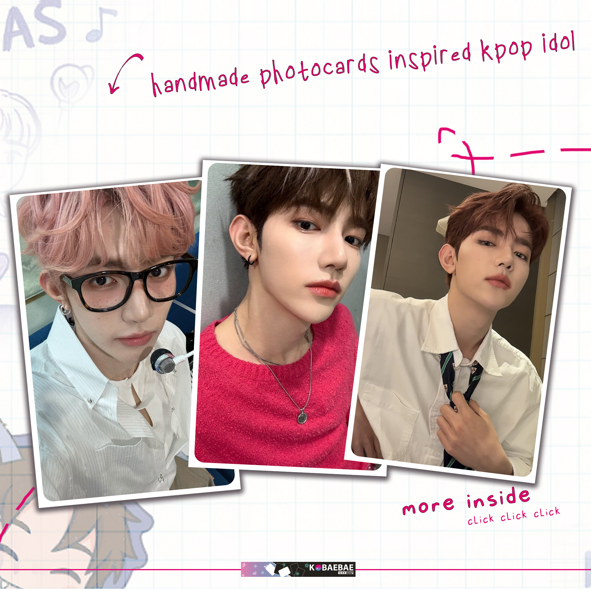 Zb1 - Zhao Handmade photocards kpop inspired - Bias Set 1