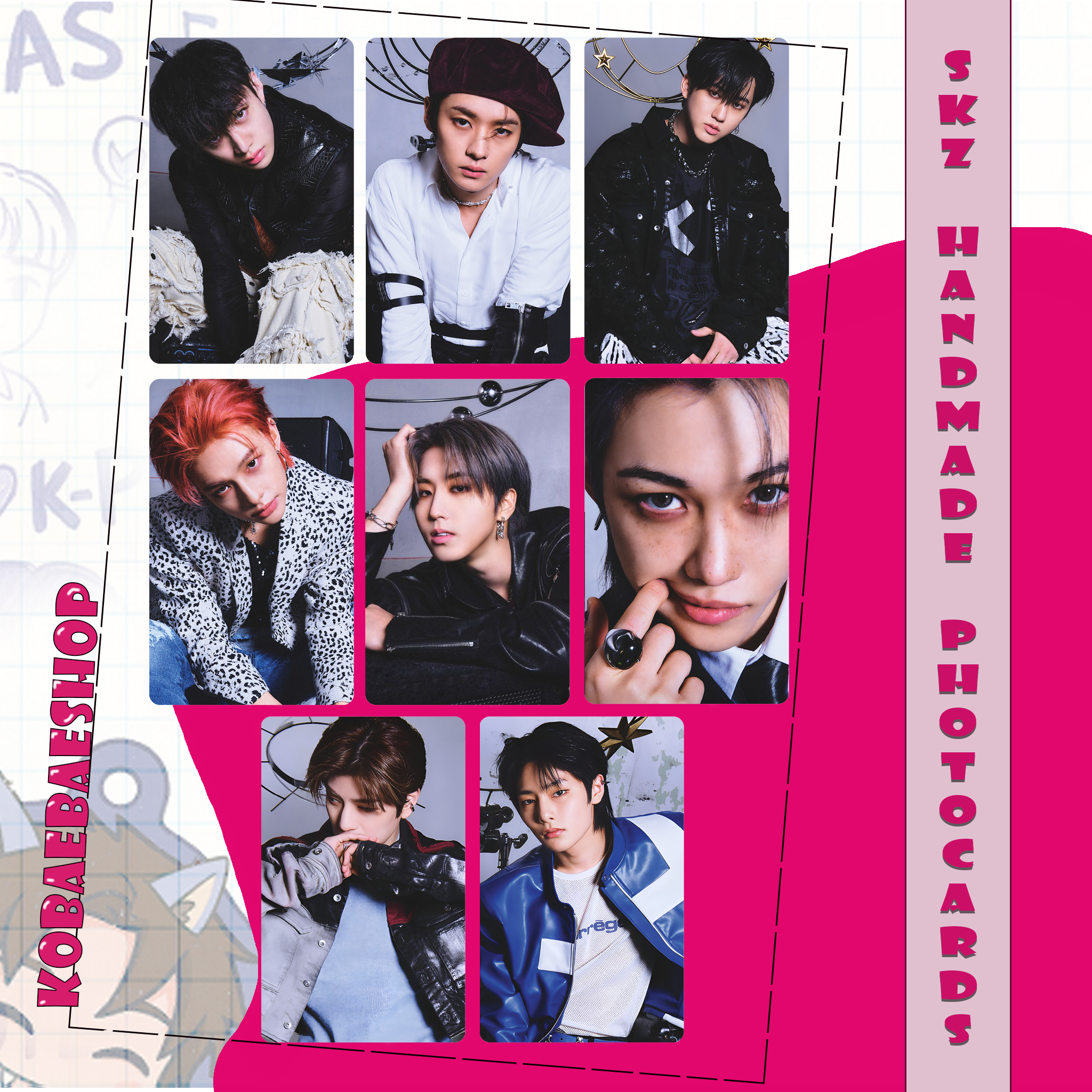 Skz - FiveStar Handmade photocards kpop inspired - Bias Set 1