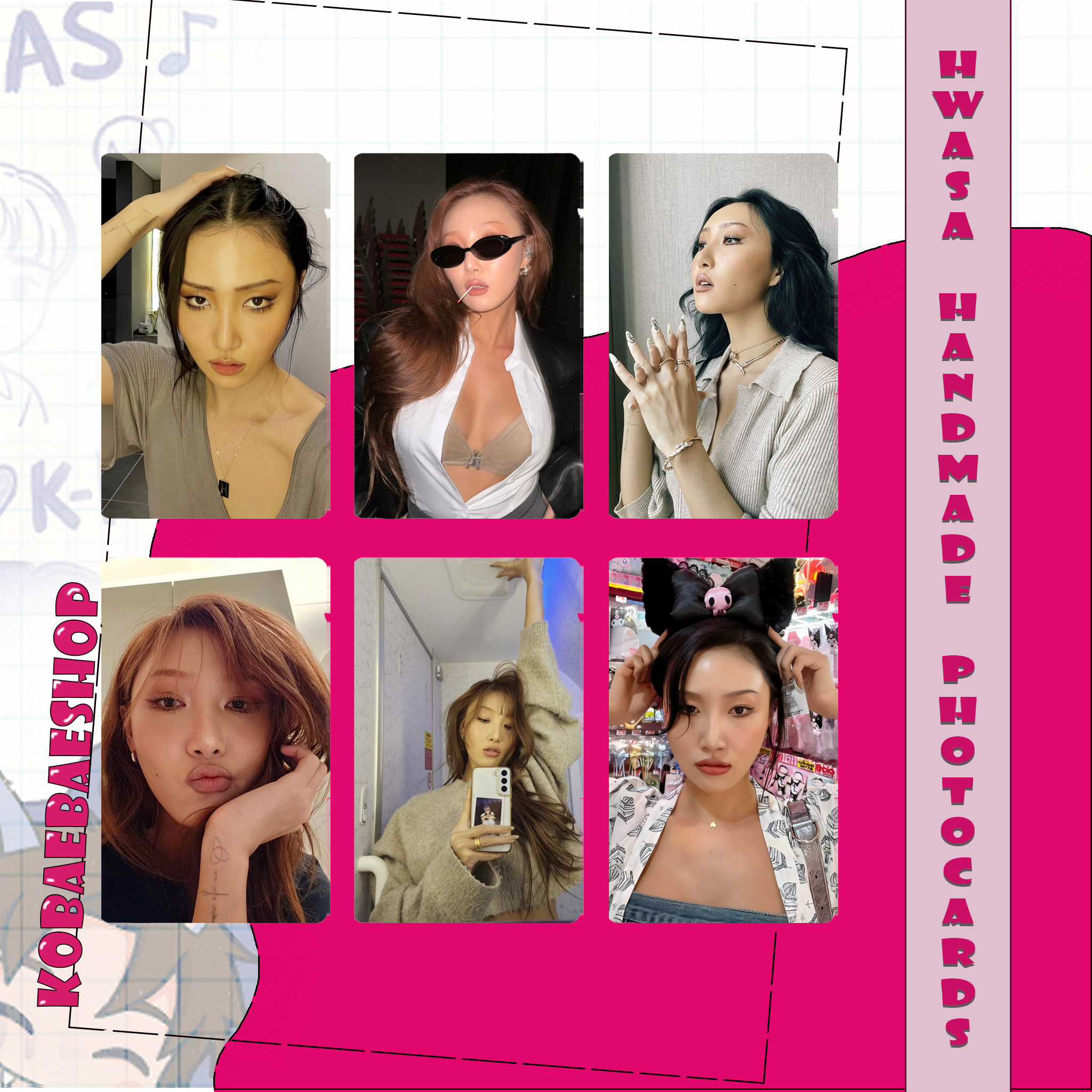 Mamoo - Hwa handmade photocards kpop inspired - Set 1