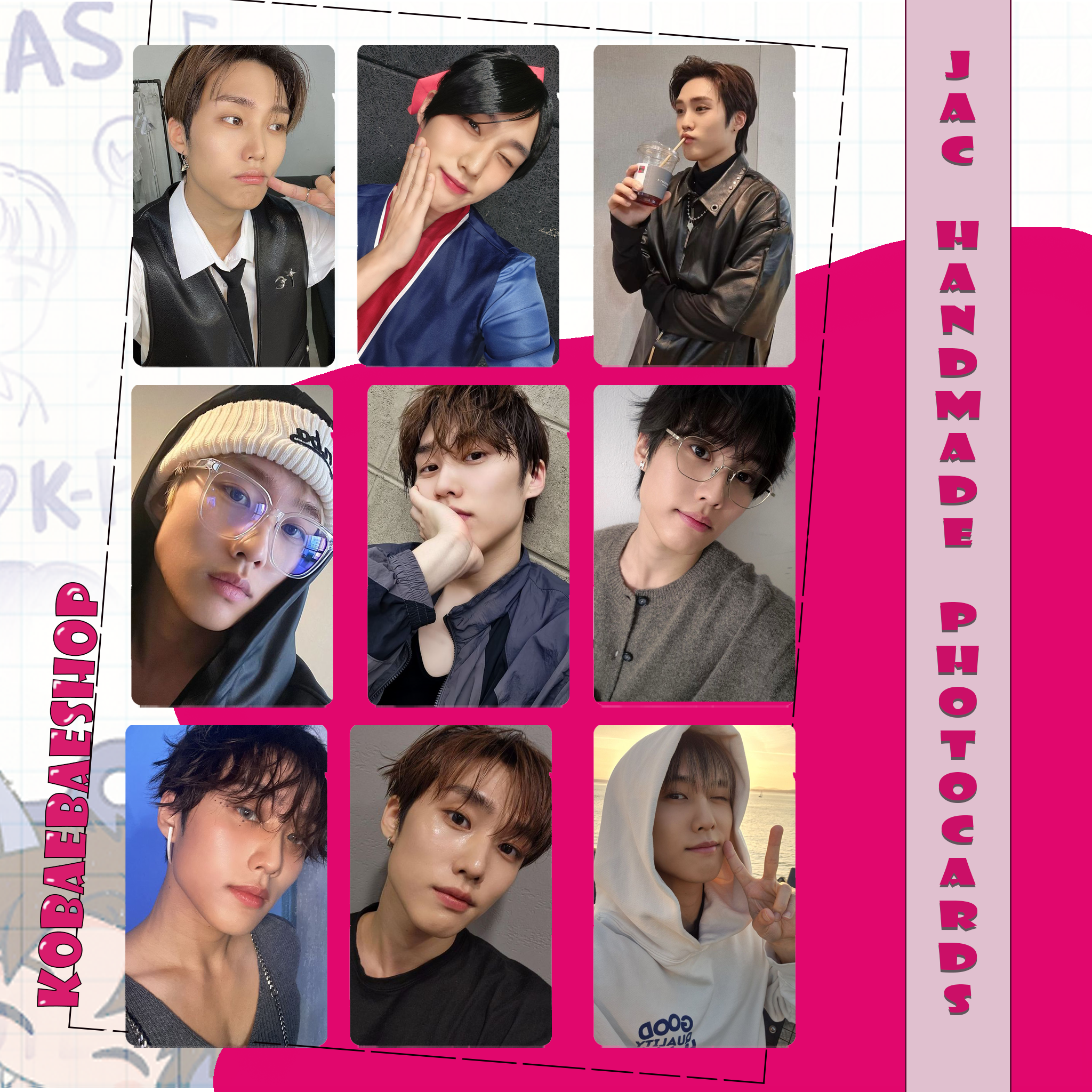The Boyz - Jac handmade photocards kpop inspired - Set 1