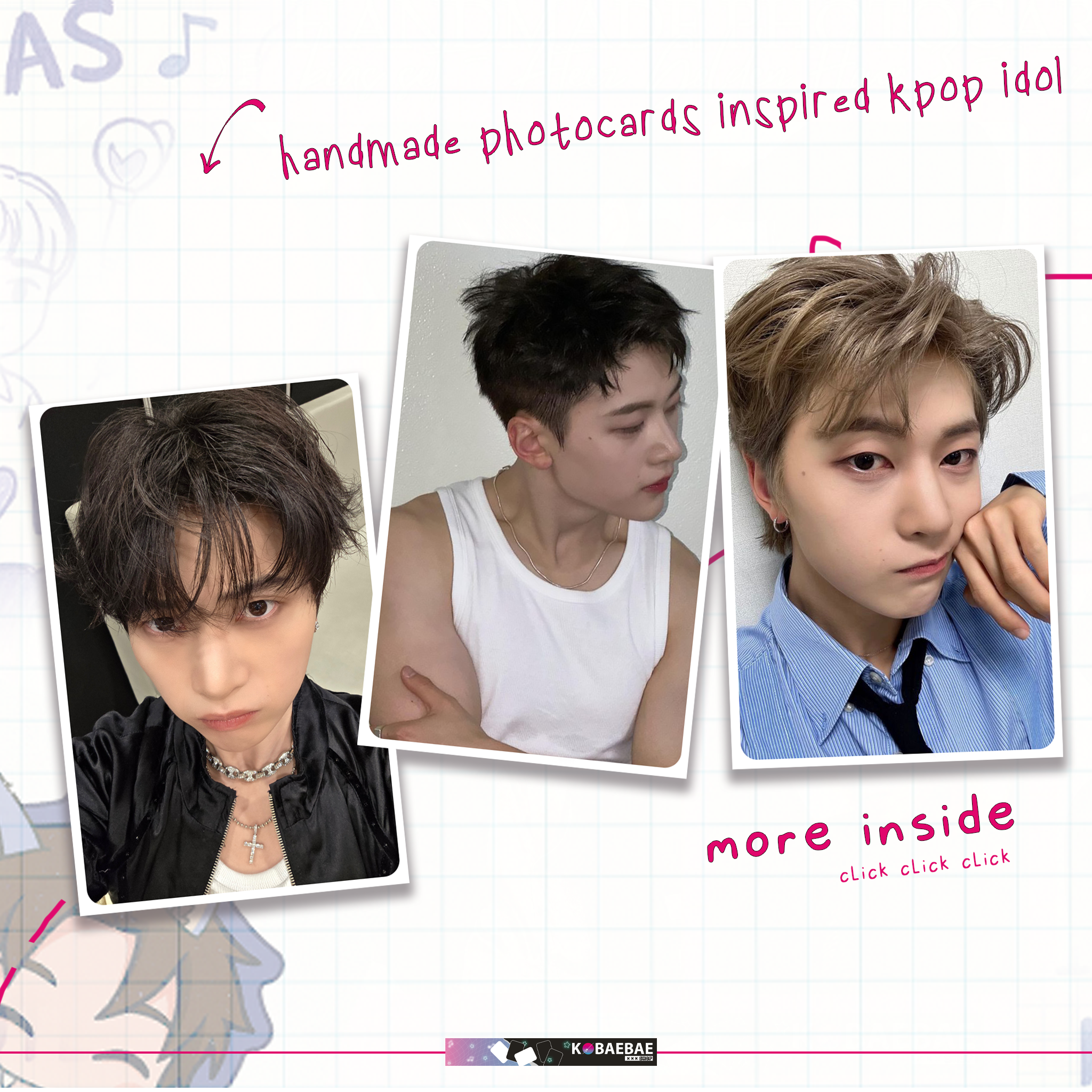 Zb1 - Machu Handmade photocards kpop inspired - Bias Set 1