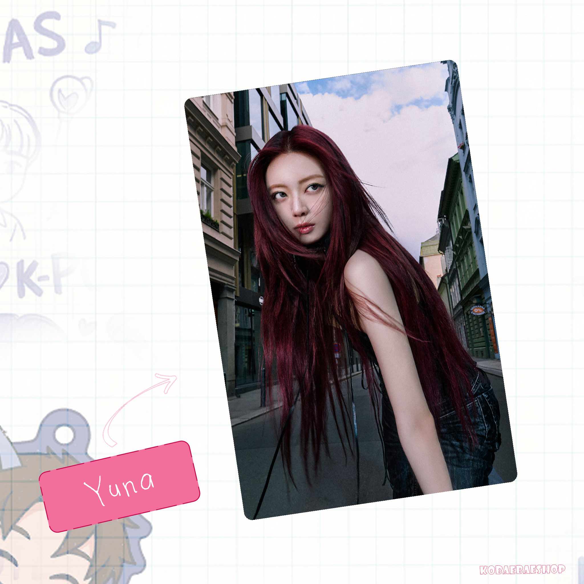 Itzy - OT5 handmade Tunnel (Vis.) photocards - bias set 1