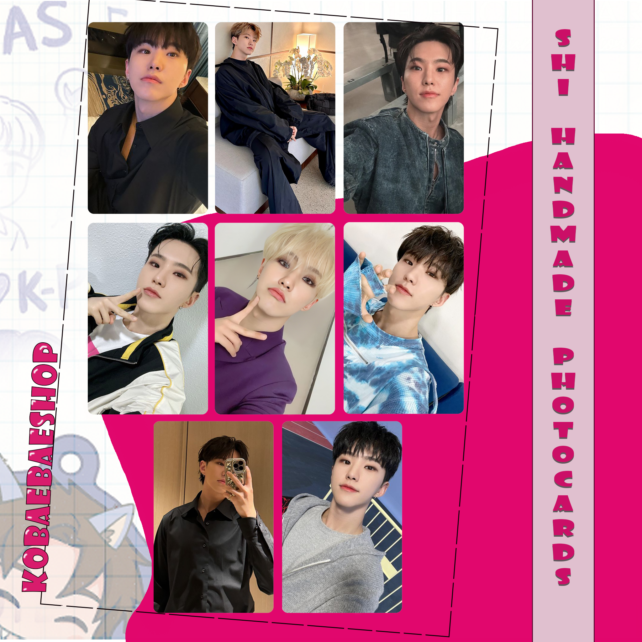 Svt - Shi Handmade photocards kpop inspired - Bias Set 1