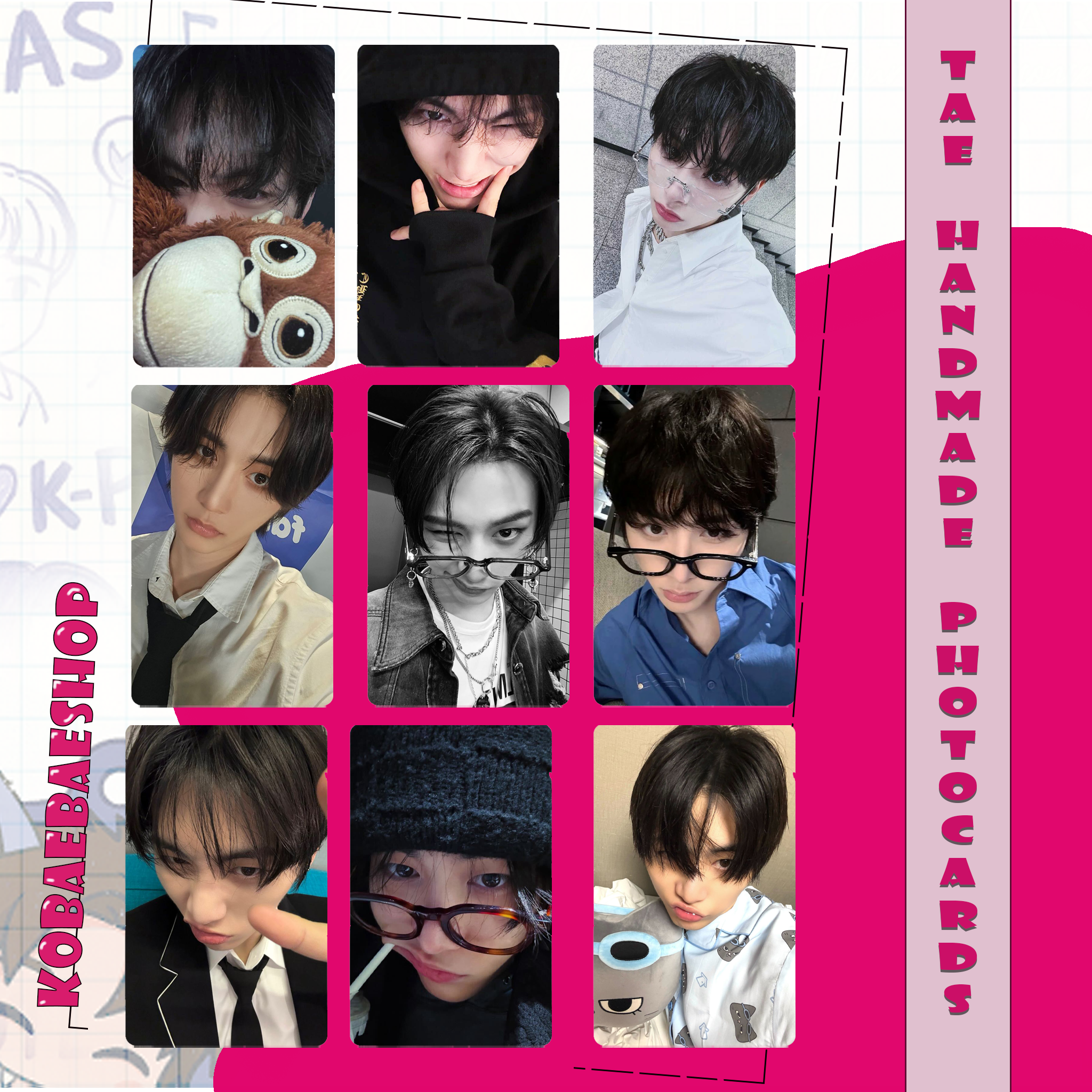 Boynextdoor - Taesan handmade photocards kpop inspired - Set 1