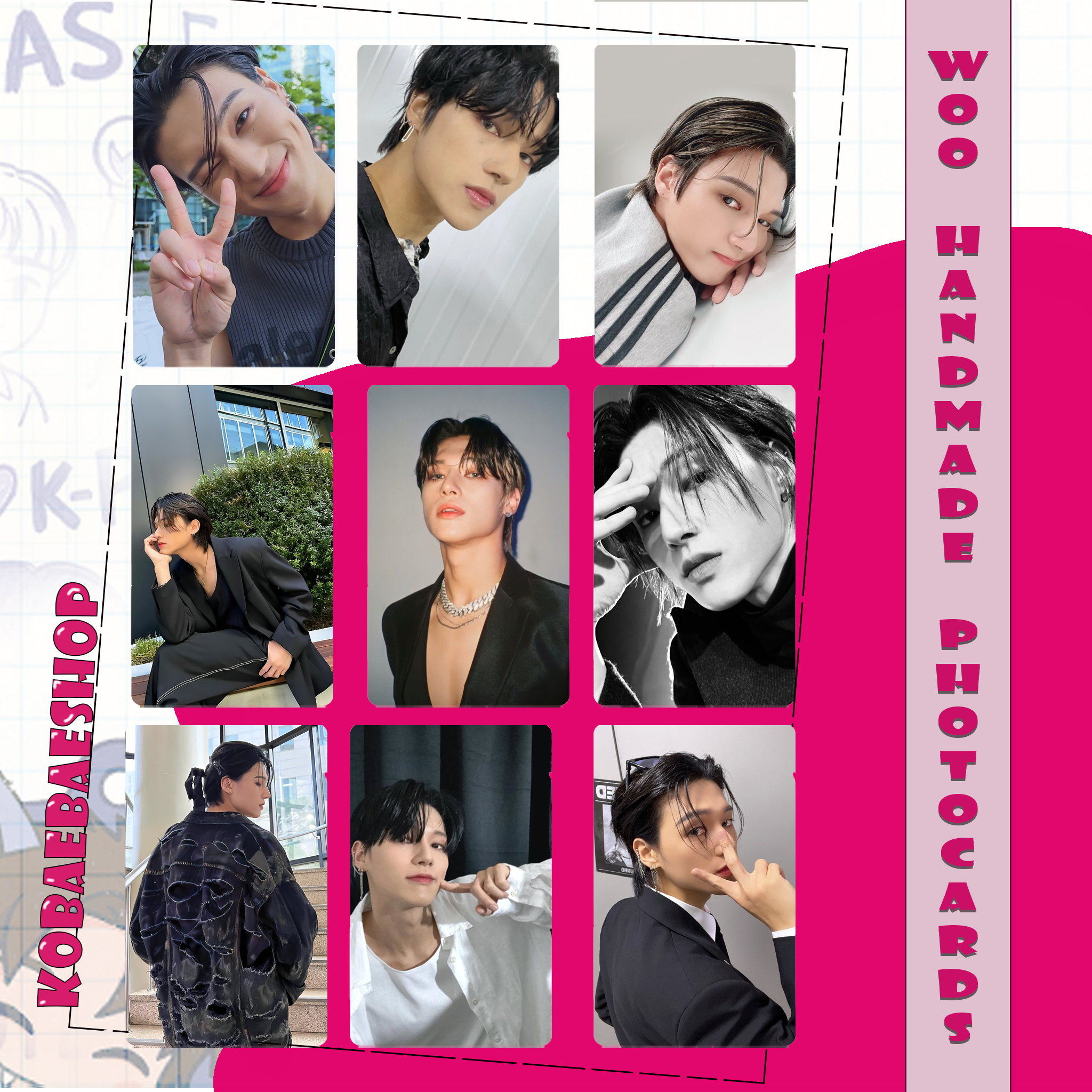 Atz - Woo Handmade photocards kpop inspired - Bias Set 2