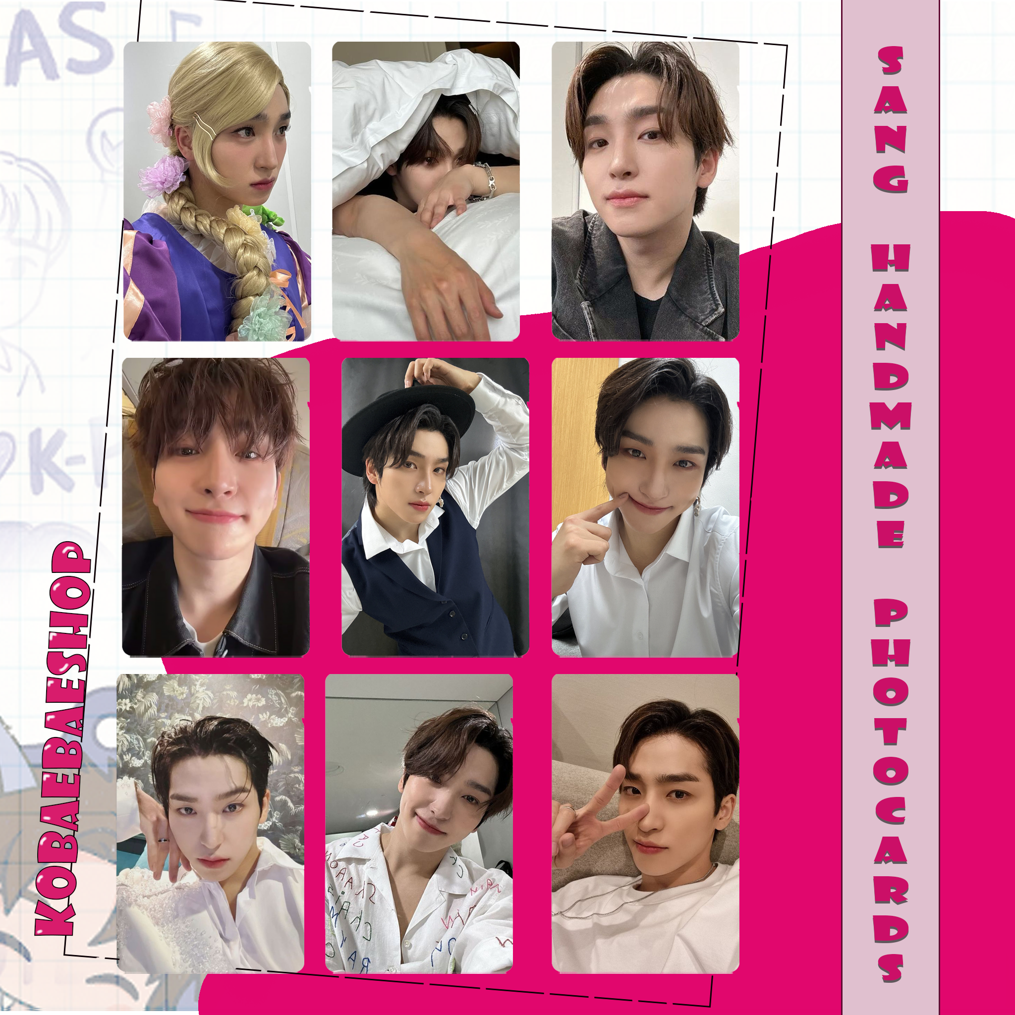 The Boyz - Sangyeon handmade photocards kpop inspired - Set 1