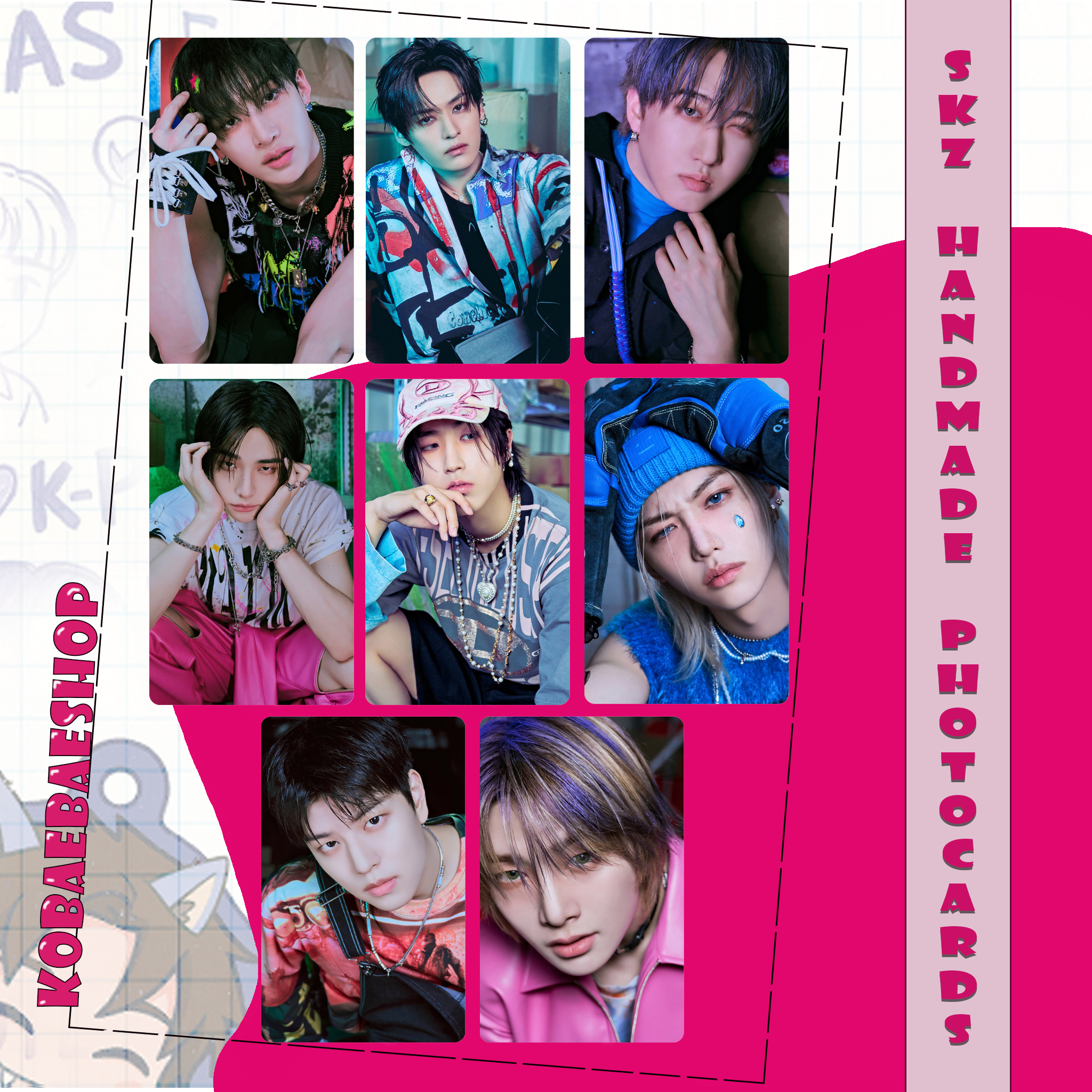 Skz - Jjam (a.t.e)  handmade photocards kpop inspired - Bias Set