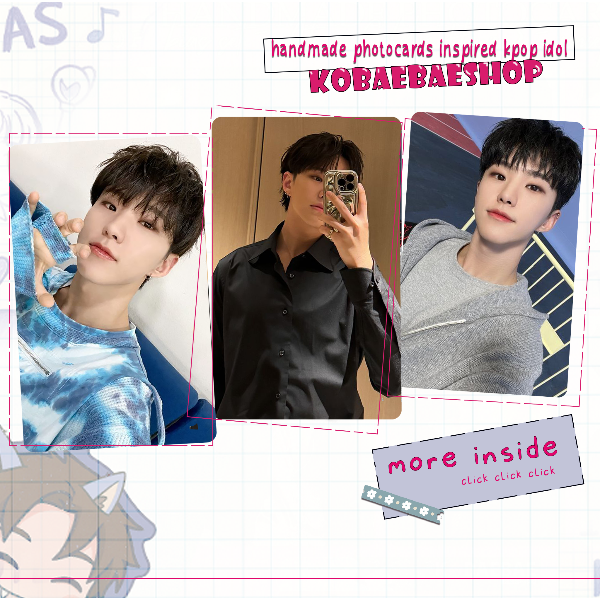 Svt - Shi Handmade photocards kpop inspired - Bias Set 1