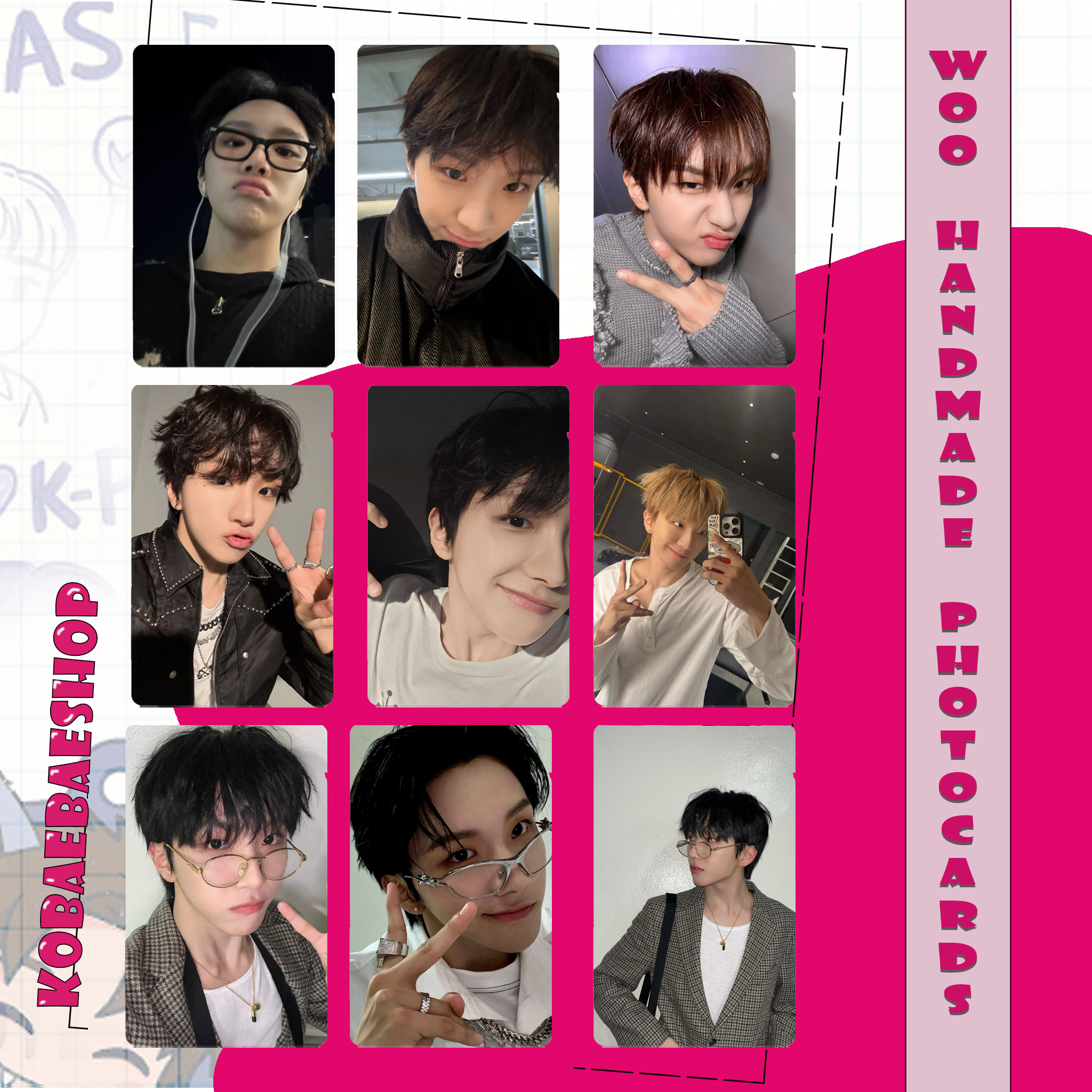 Boynextdoor - Woonhak handmade photocards kpop inspired - Set 1