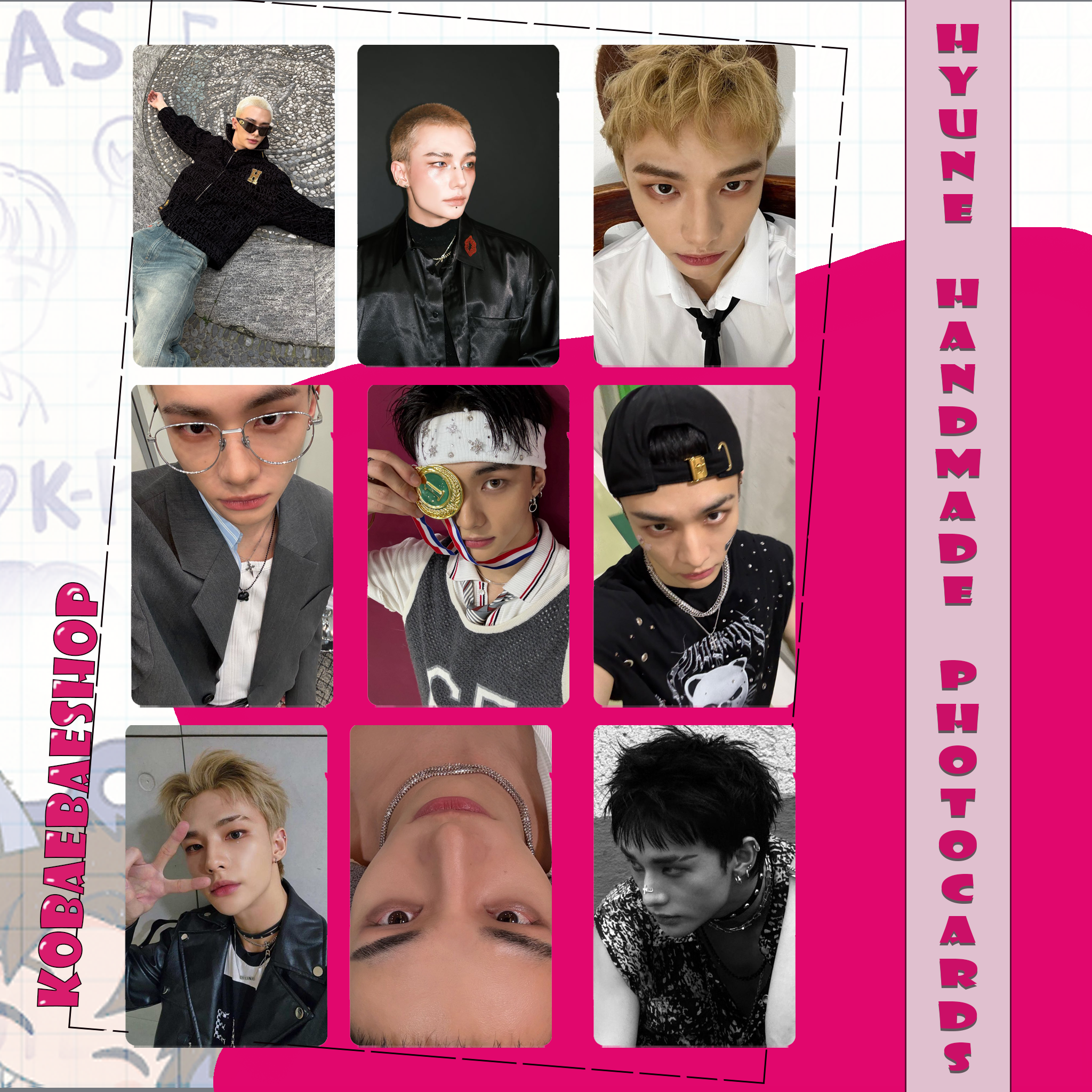 Skz - Hyune handmade photocards kpop inspired - Set 2