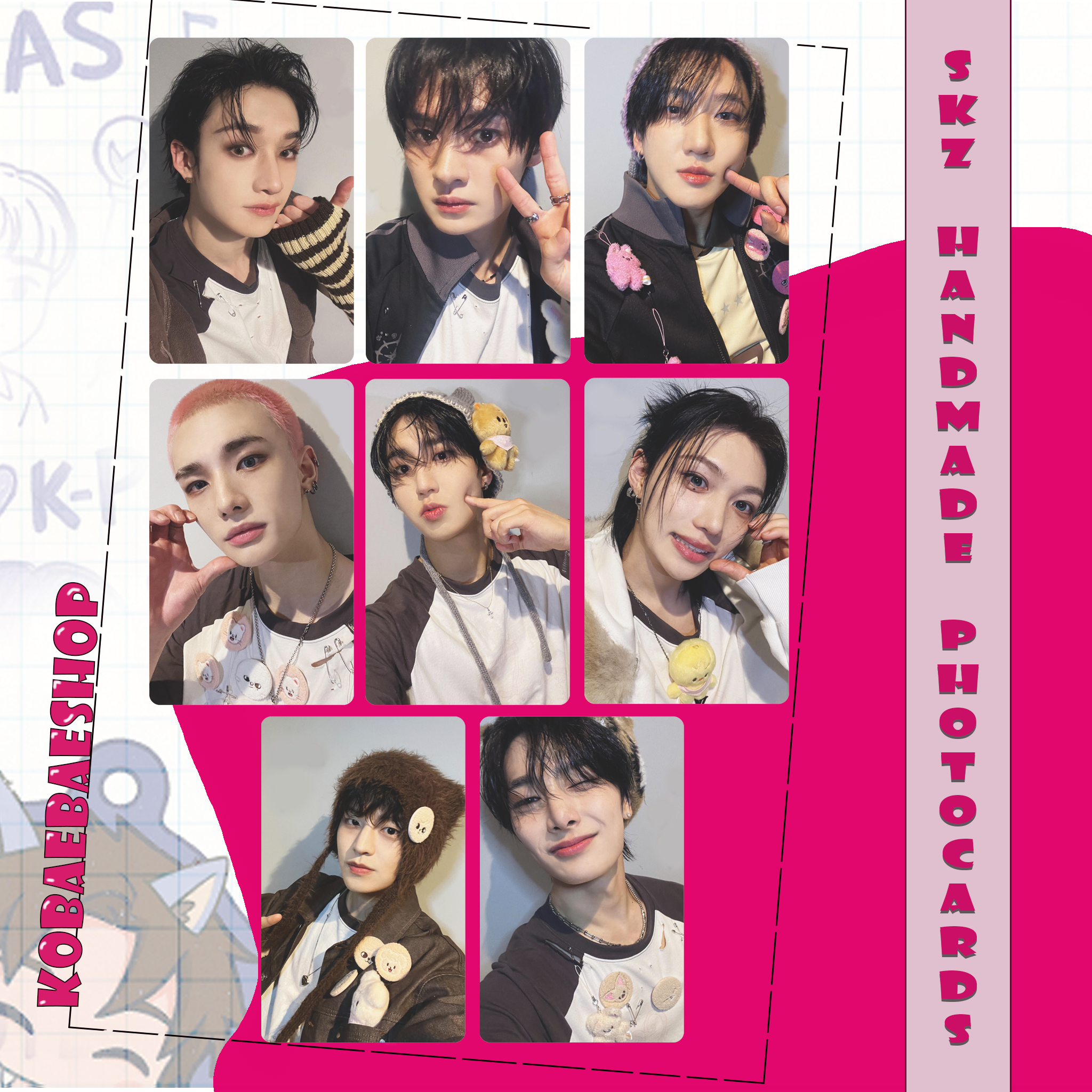 Skz - 7th Anniversary Handmade photocards kpop inspired - Bias Set