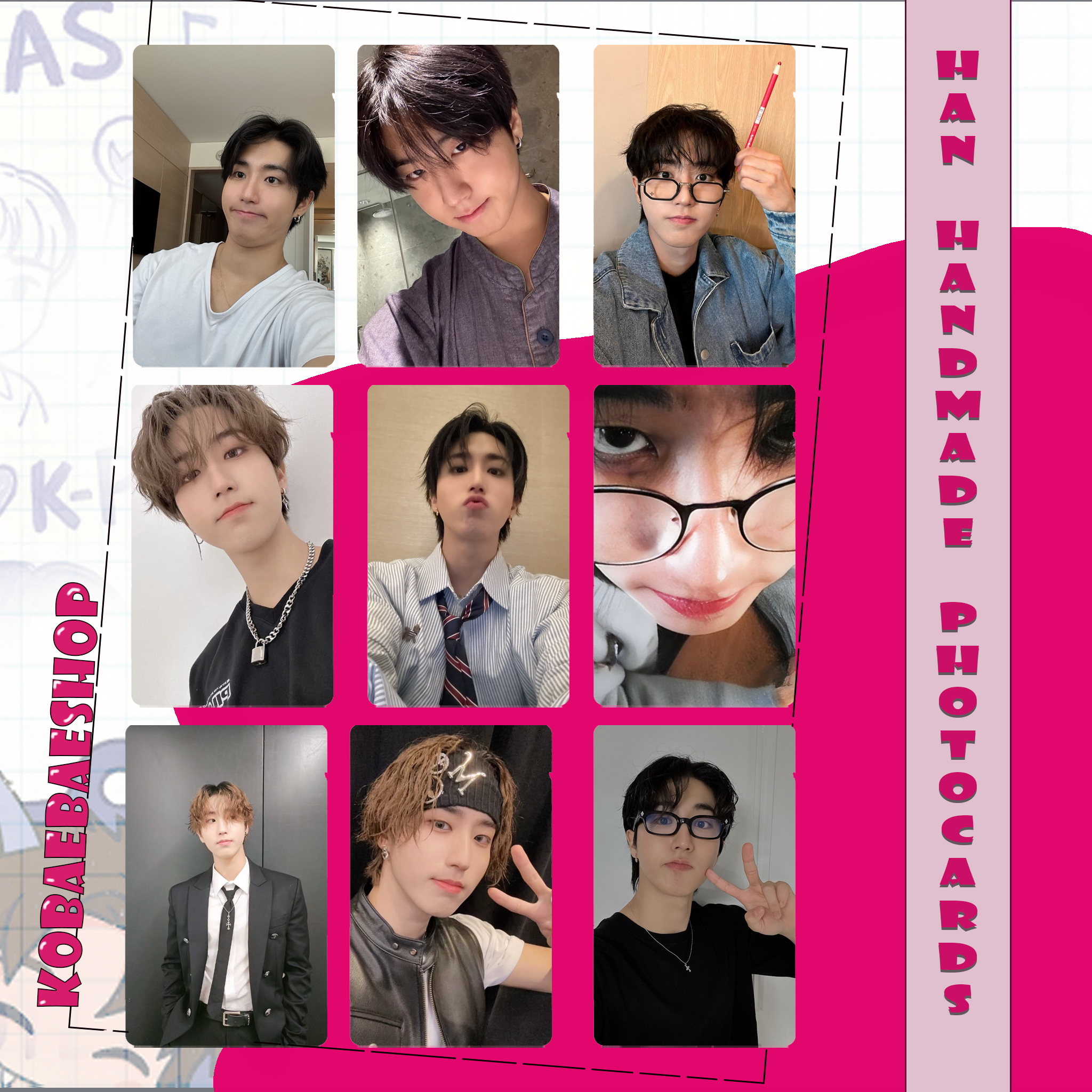 Skz - Han handmade photocards kpop inspired - Set 2
