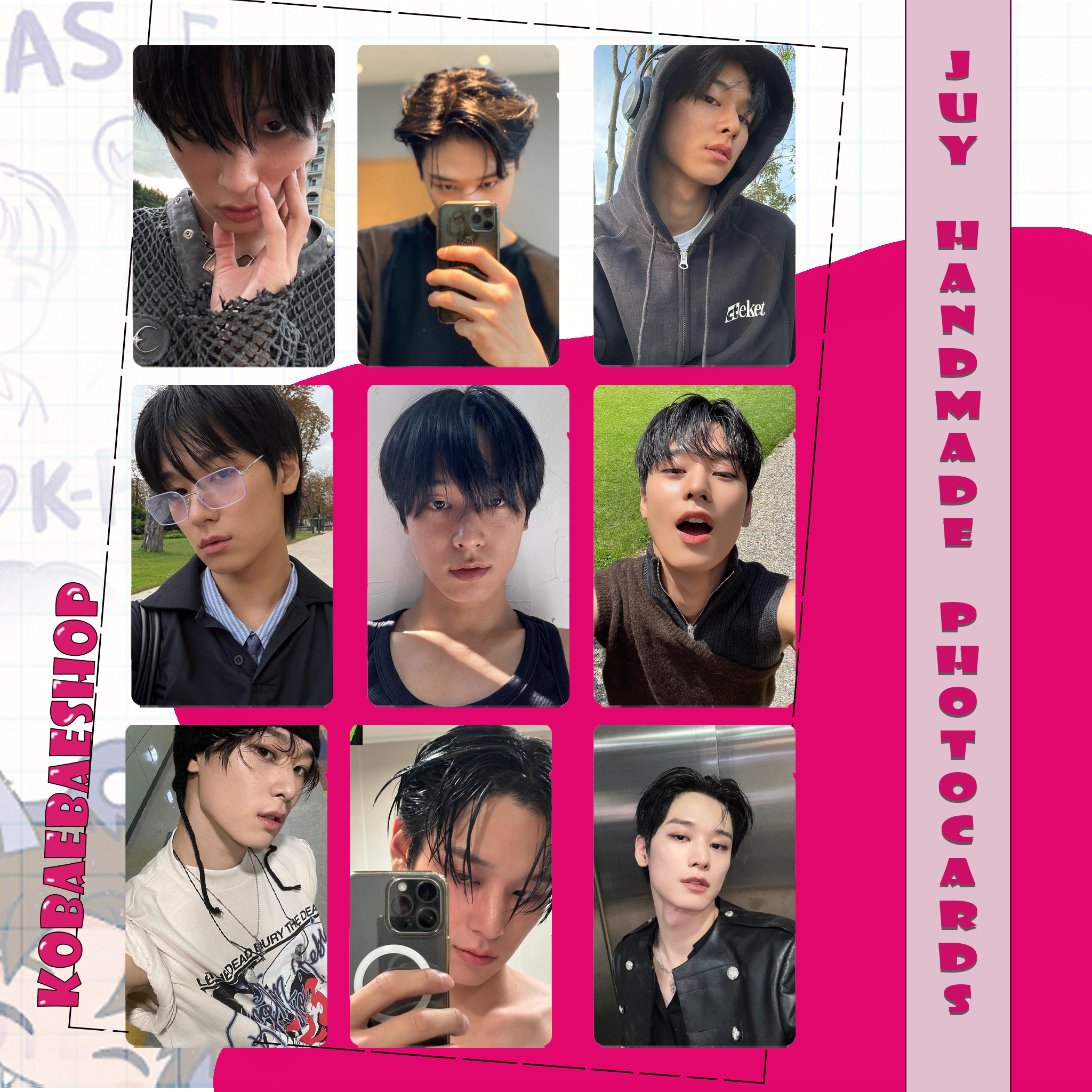 The Boyz - Juyeo handmade photocards kpop inspired - Set 1