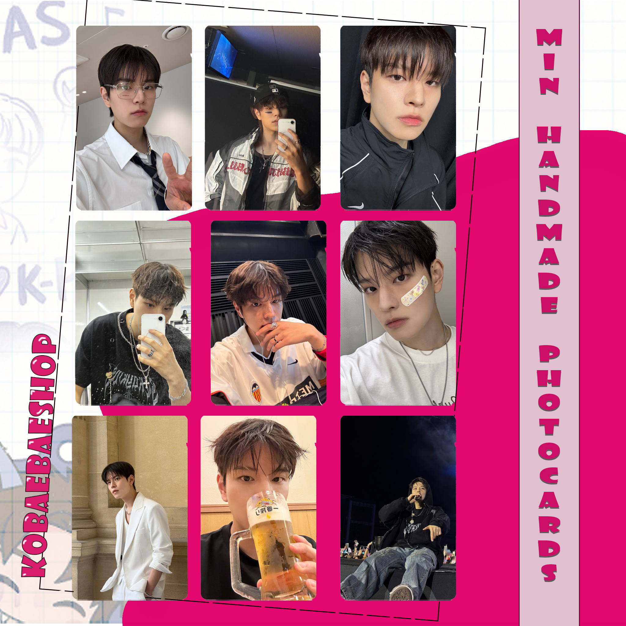 Skz - Min handmade photocards kpop inspired - Set 2