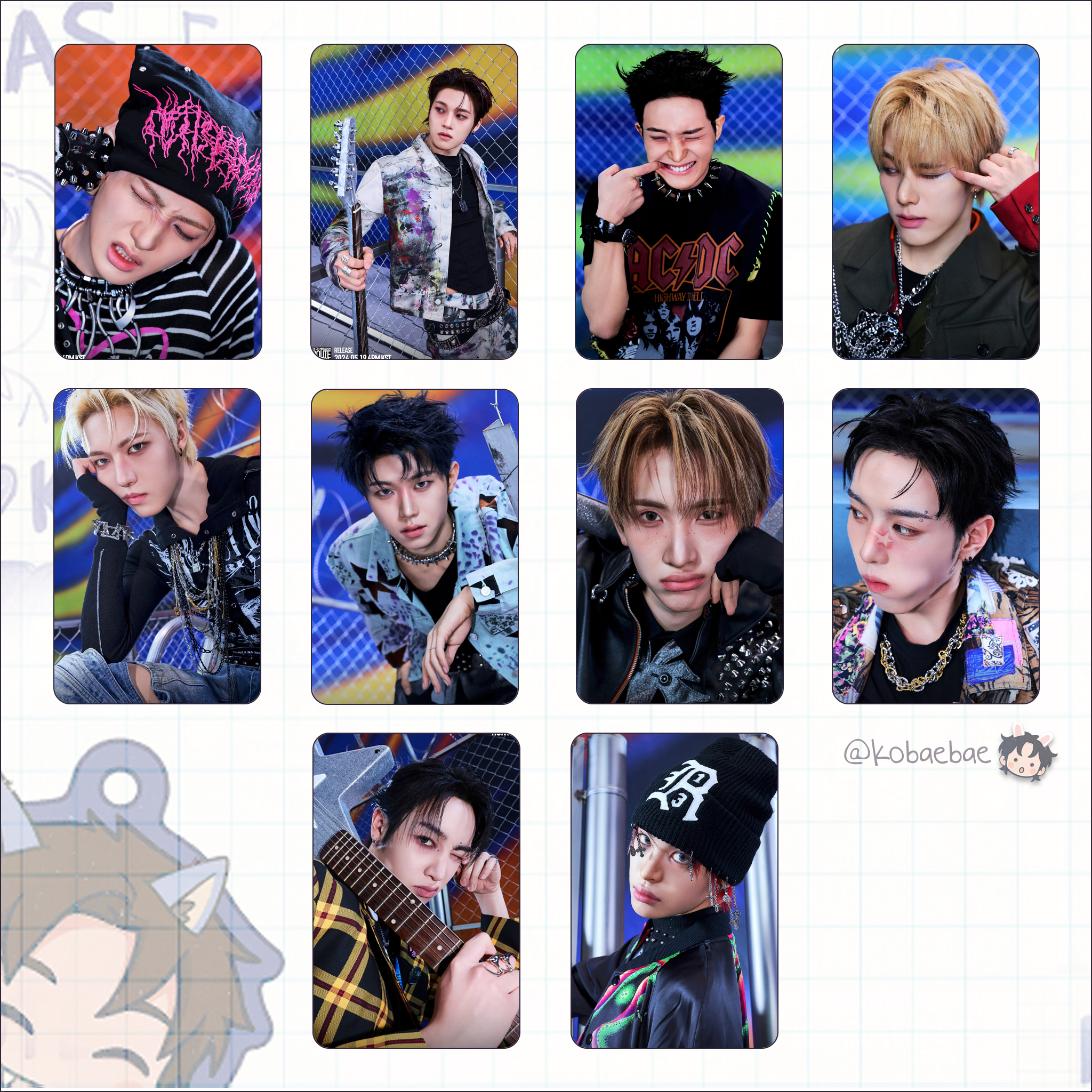 Xikers - Route Zero handmade photocards kpop inspired - Set 1