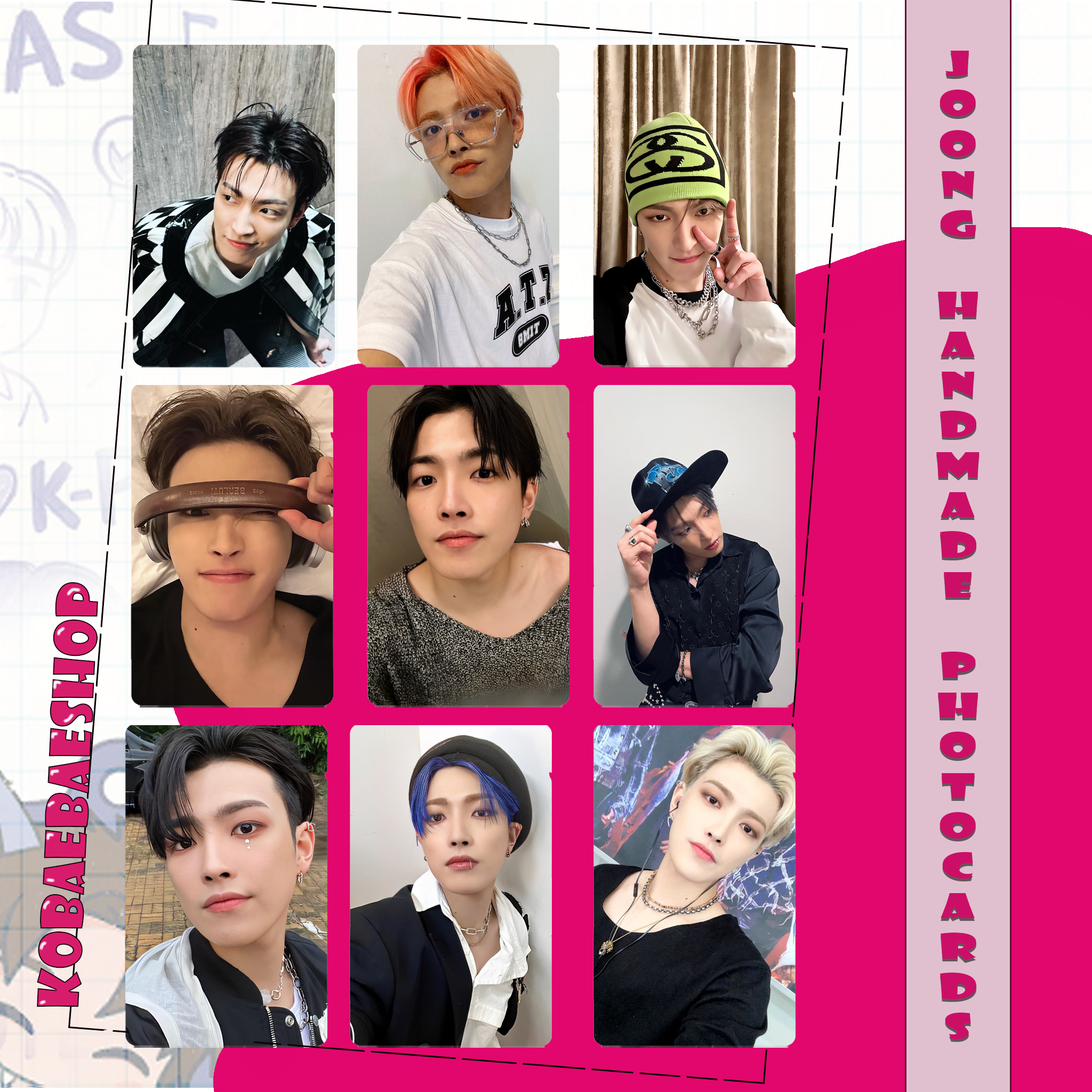 Atz - Joong Handmade photocards kpop inspired - Bias Set 2