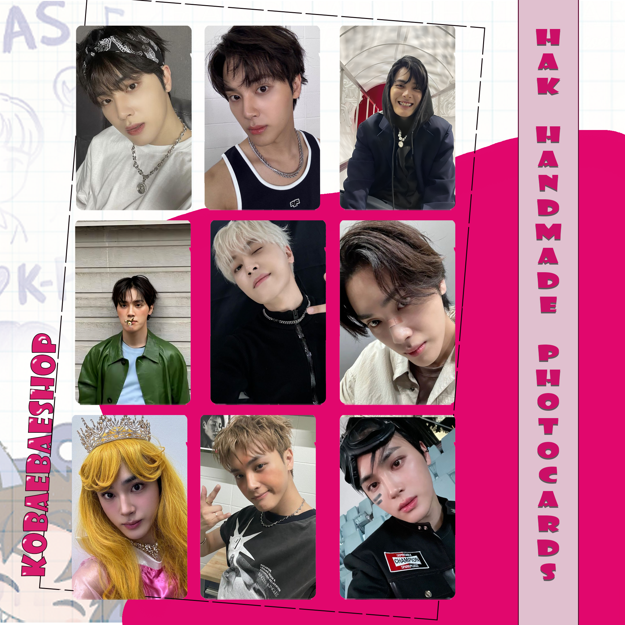The Boyz - Nyeon handmade photocards kpop inspired - Set 1