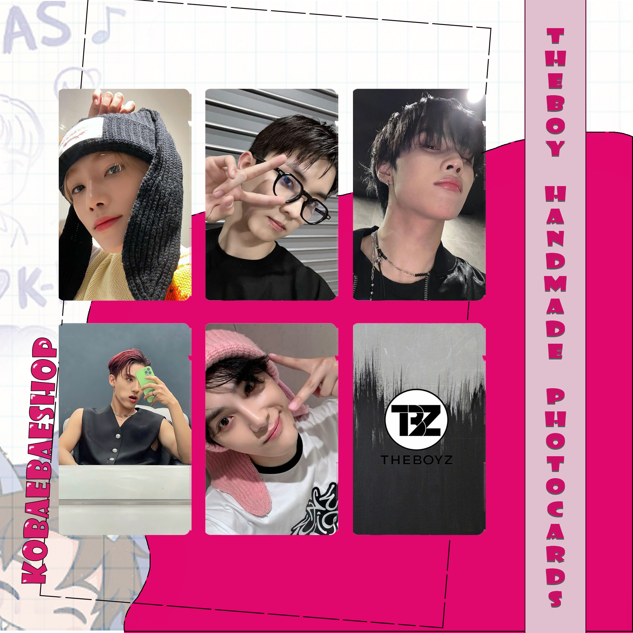 TheBoy OT11 Full Set – Handmade Kpop Inspired Photocards (Pack 1)