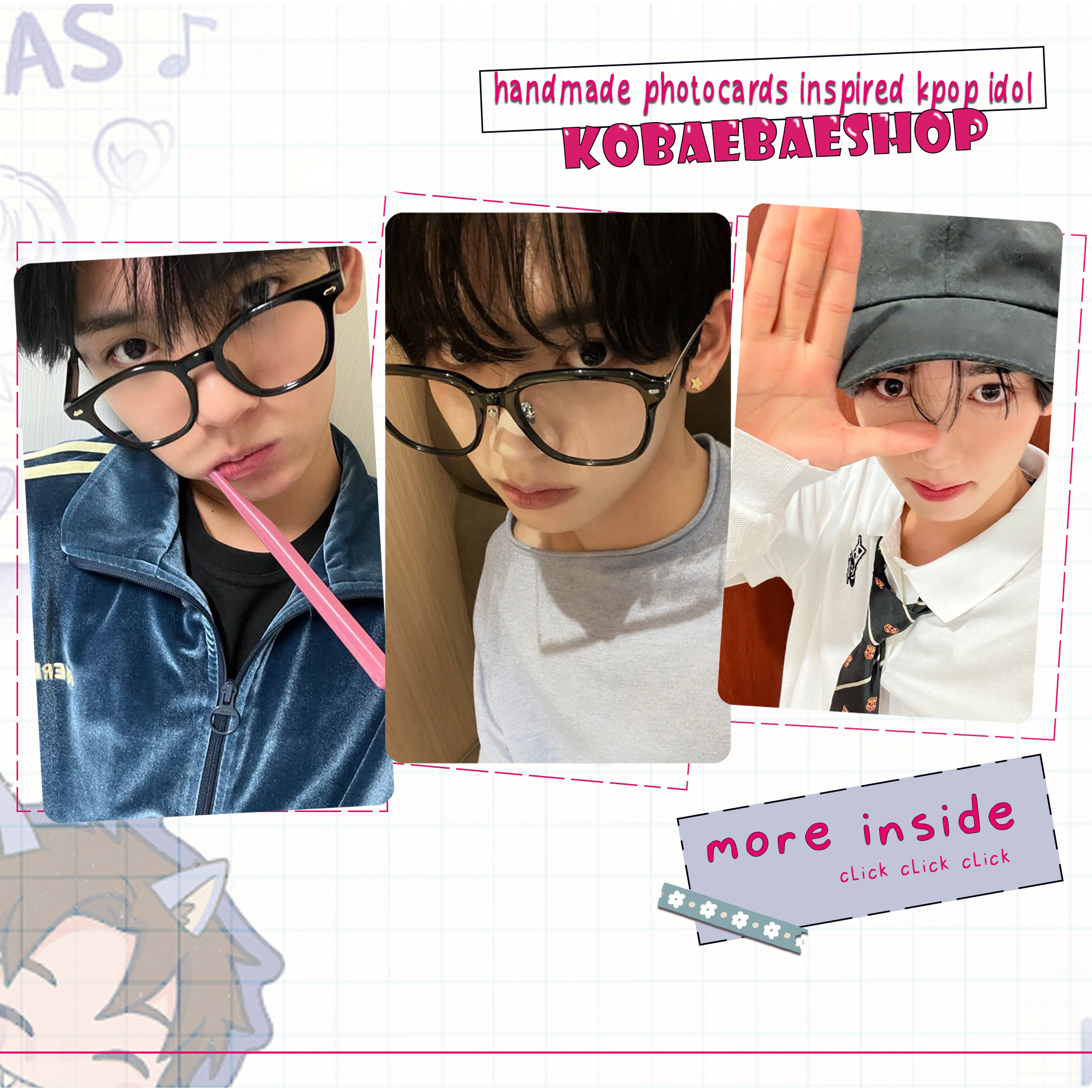 Zb1 - Yuji Handmade photocards kpop inspired - Bias Set 1