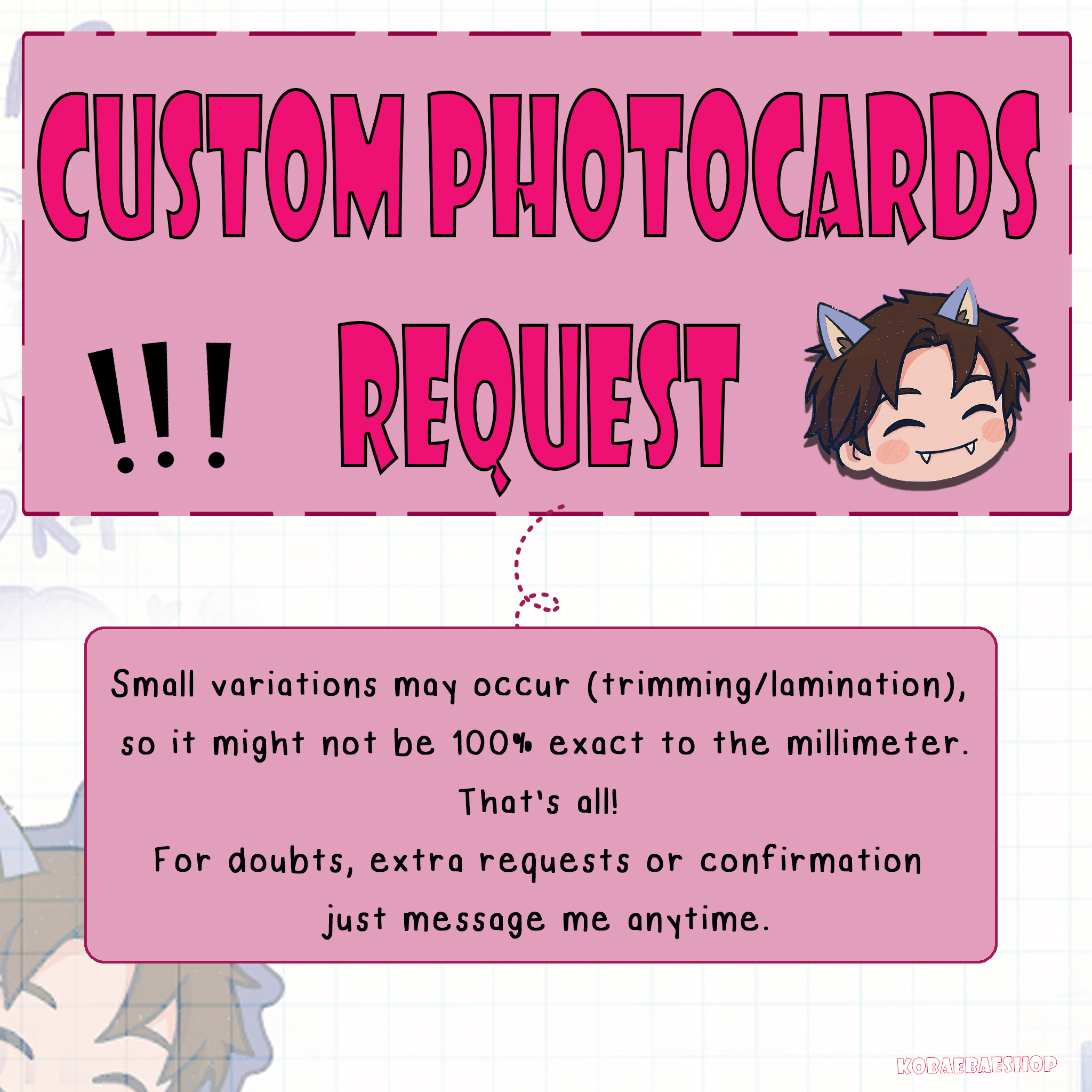 Custom photocards kpop / solos / group / actors etc