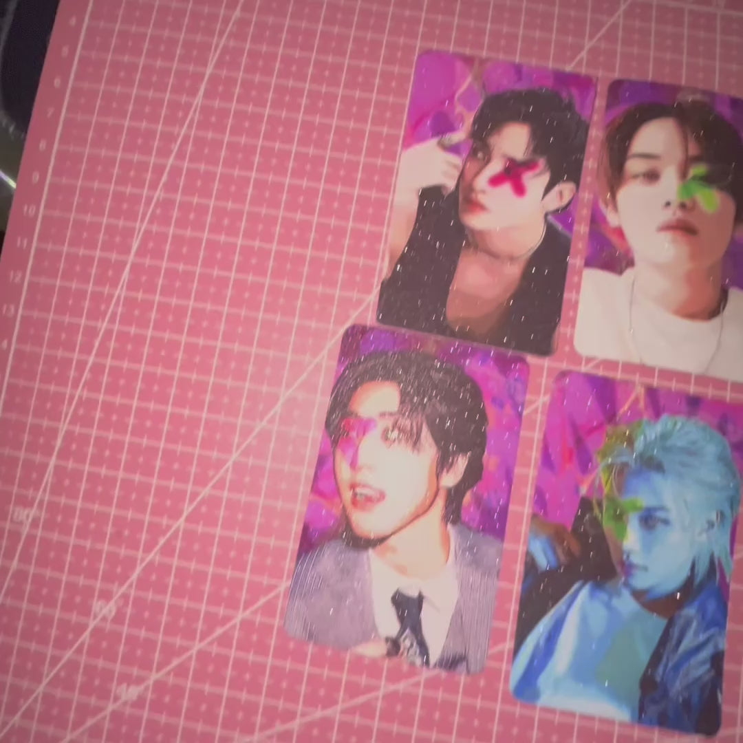 Skz - Arcane vibes  handmade photocards kpop inspired - Holo set