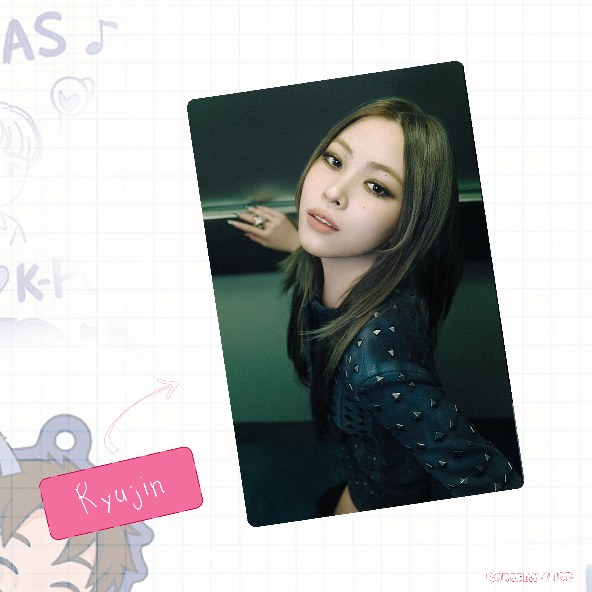 Itzy - OT5 handmade Tunnel (Vis.) photocards - bias set 1