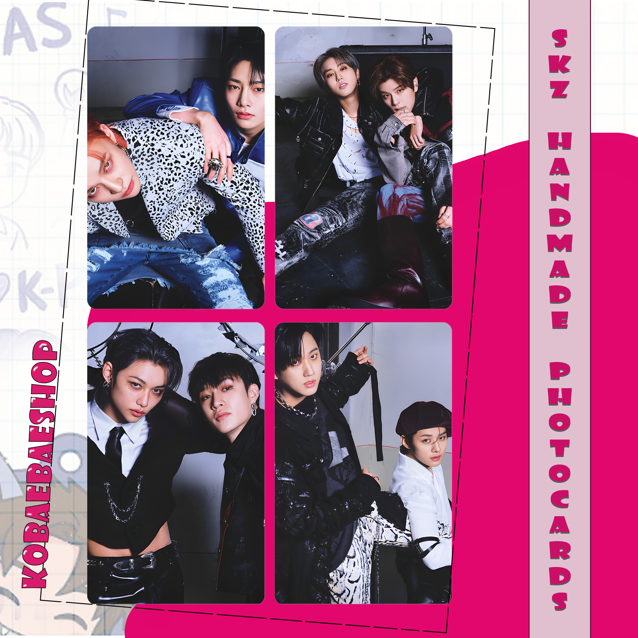 Skz - FiveStar Handmade photocards kpop inspired - Bias Set 1