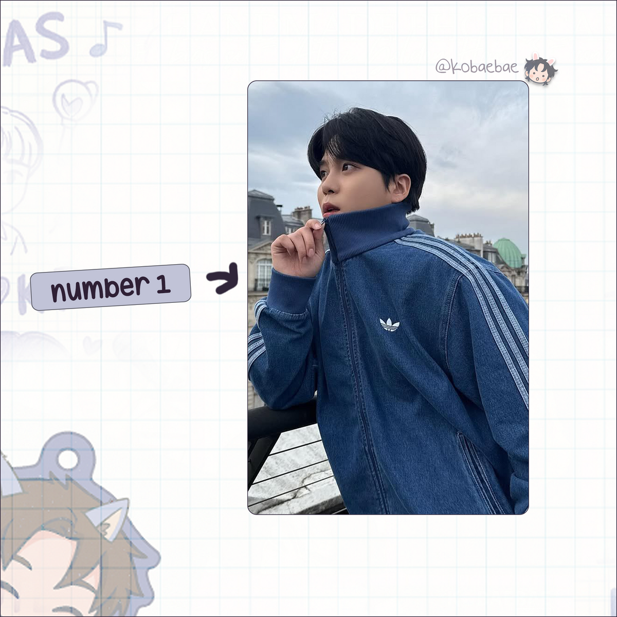 Ateez - Jongho handmade photocards kpop inspired - set 7