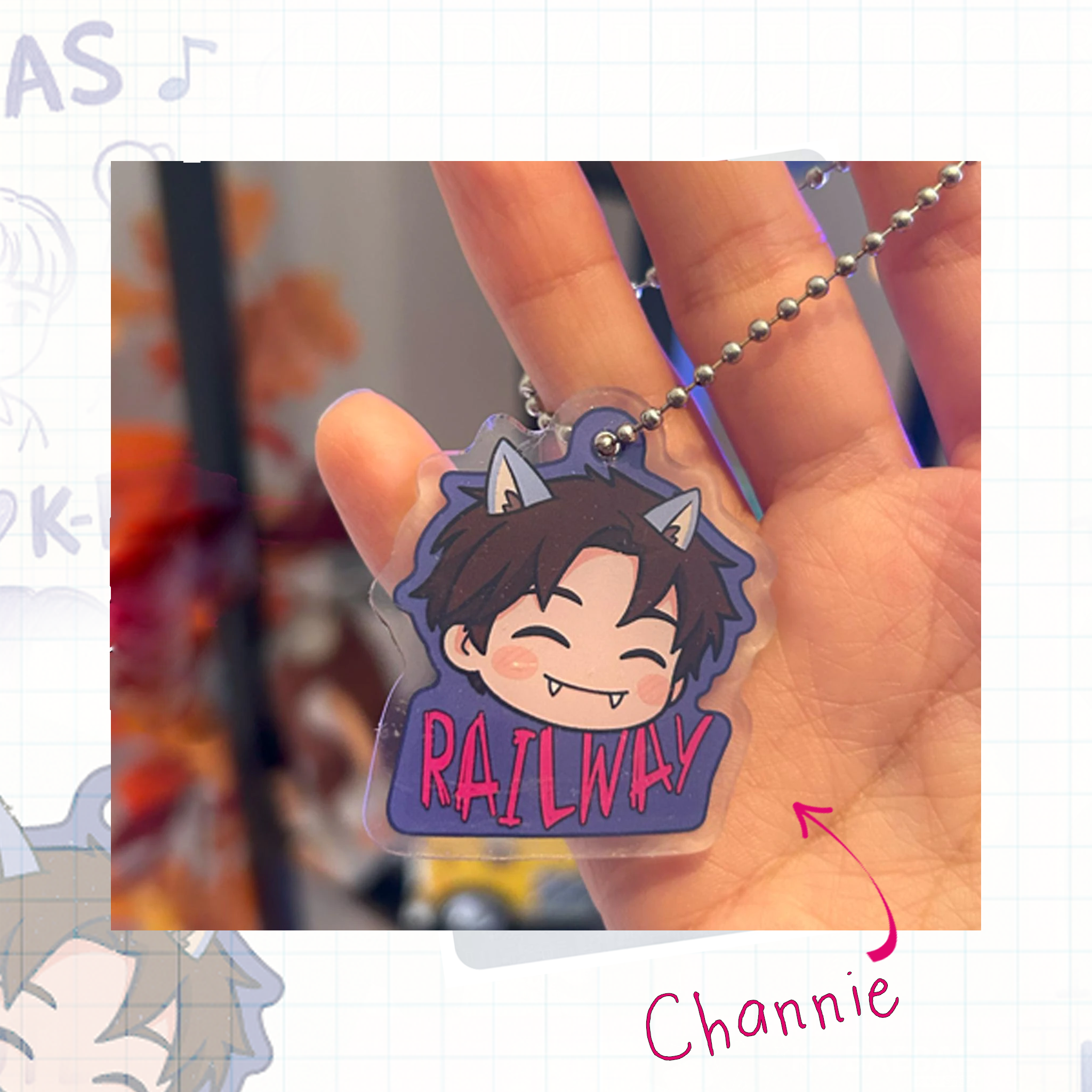SKZ Inspired Keychain - Chan Design - Kpop Fan Gift - Fanmade Merch