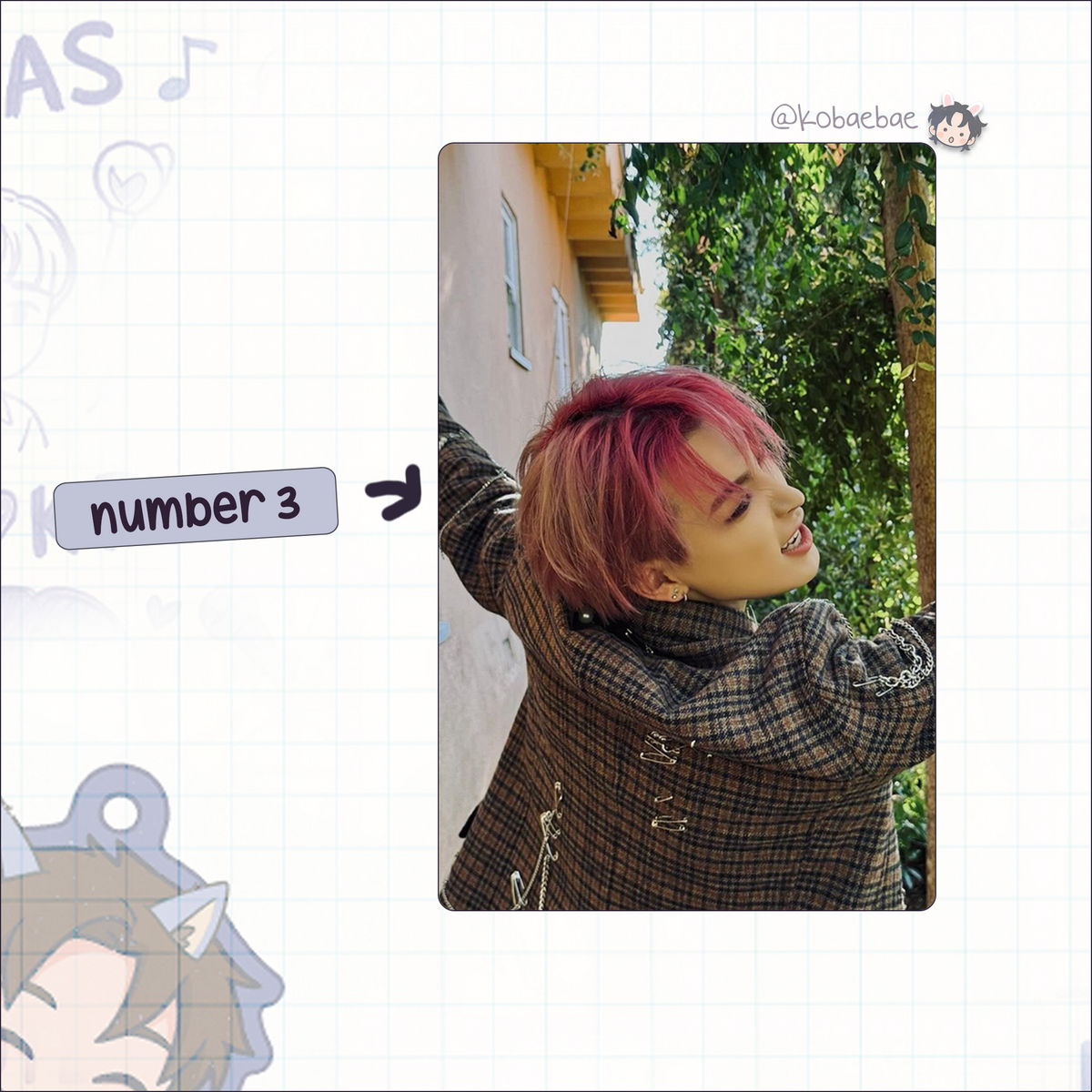 Ateez - Hongjoong handmade photocards kpop inspired - set 7