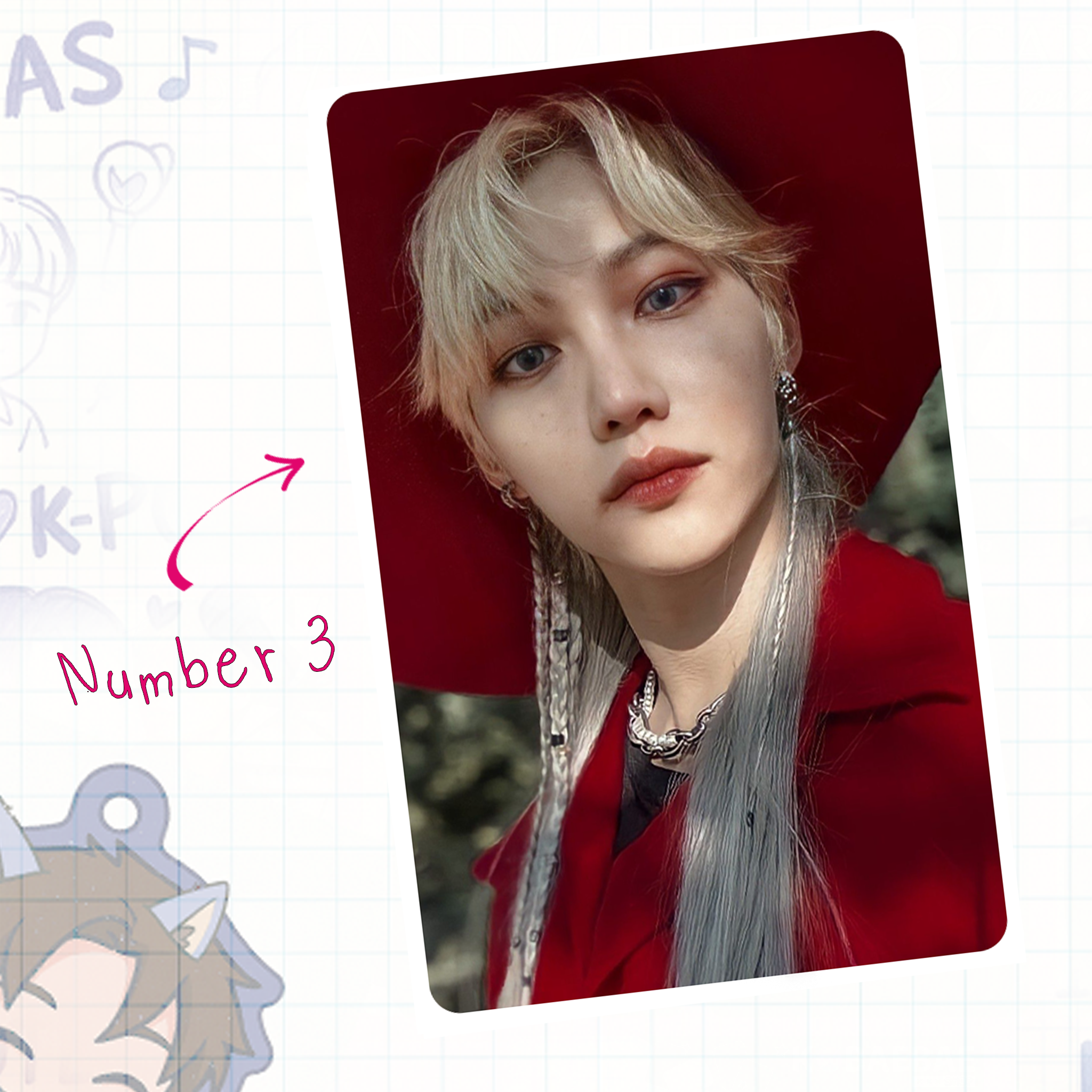 Skz - Lix handmade photocards kpop inspired - Set 1