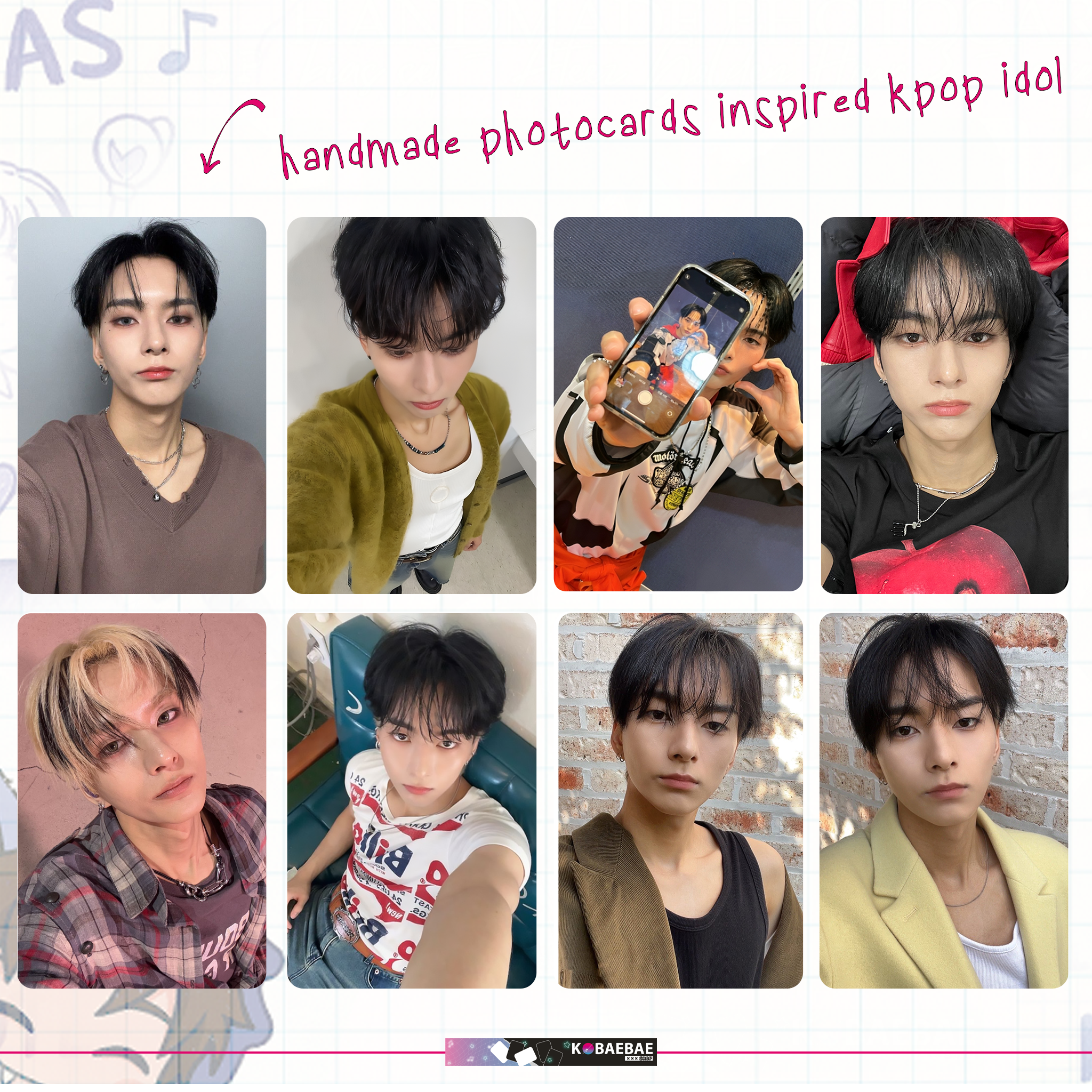 XHR - Ode handmade photocards kpop inspired - Set 1