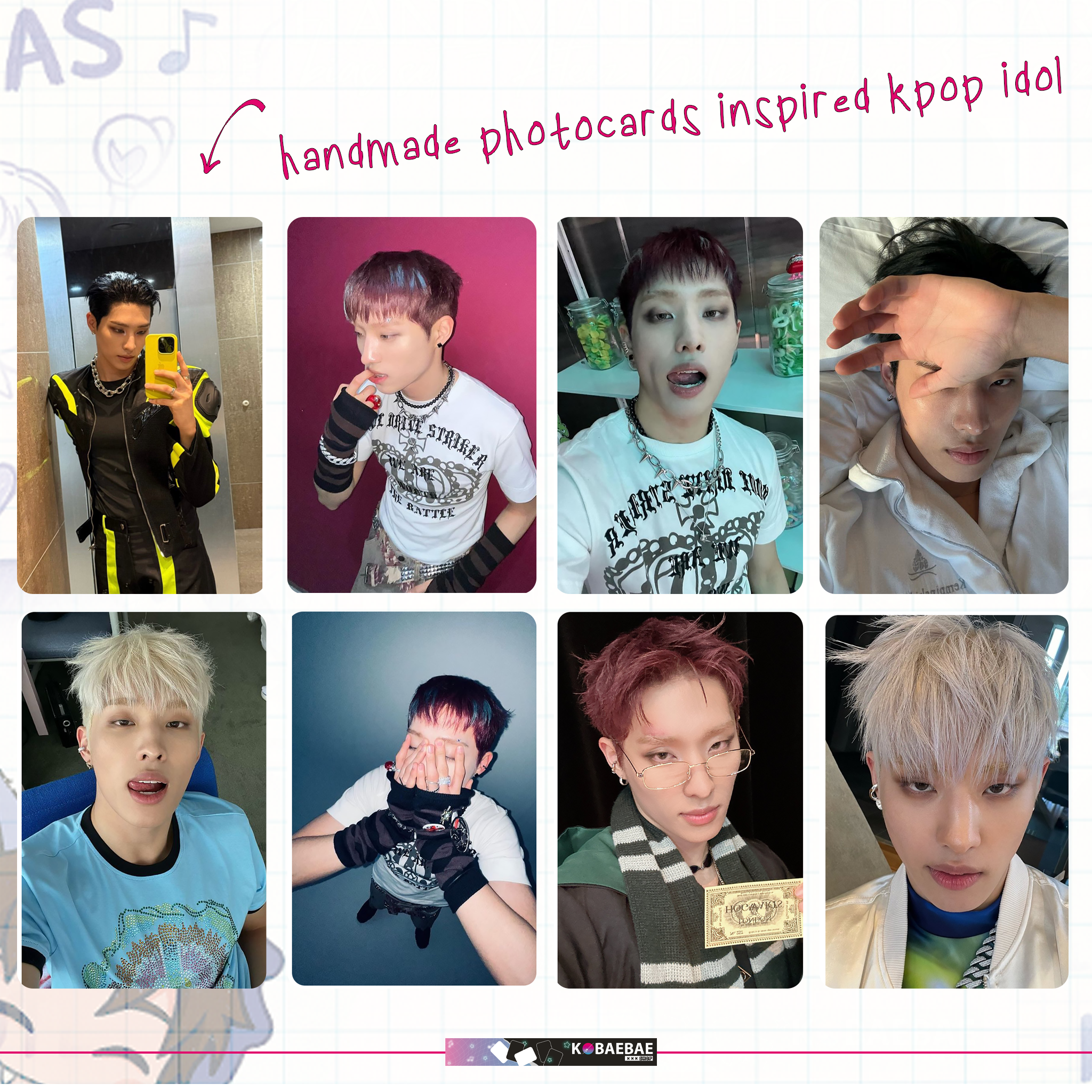 P1H - Kyo handmade photocards kpop inspired - Set 1