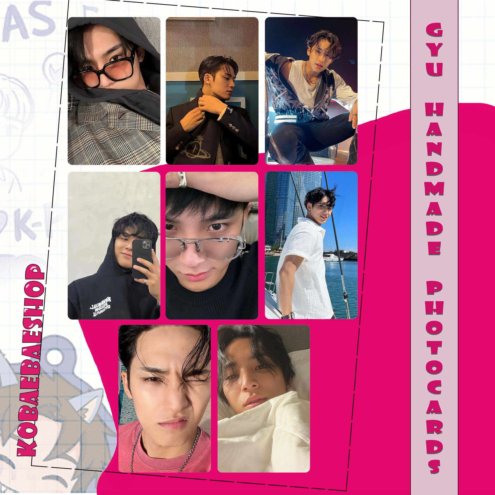 Svt - Gyu Handmade photocards kpop inspired - Bias Set 1