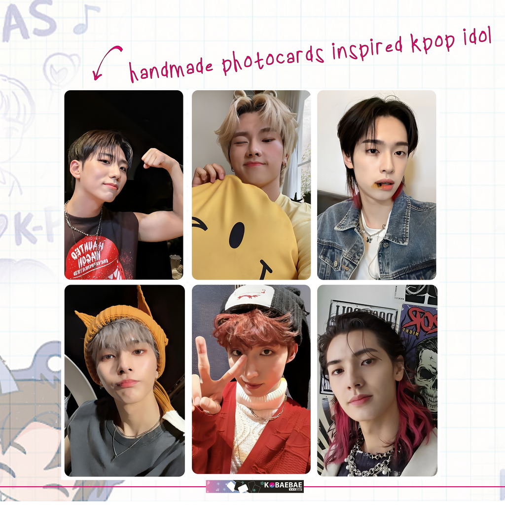 XHR - Ot6 handmade photocards kpop inspired - Set 1