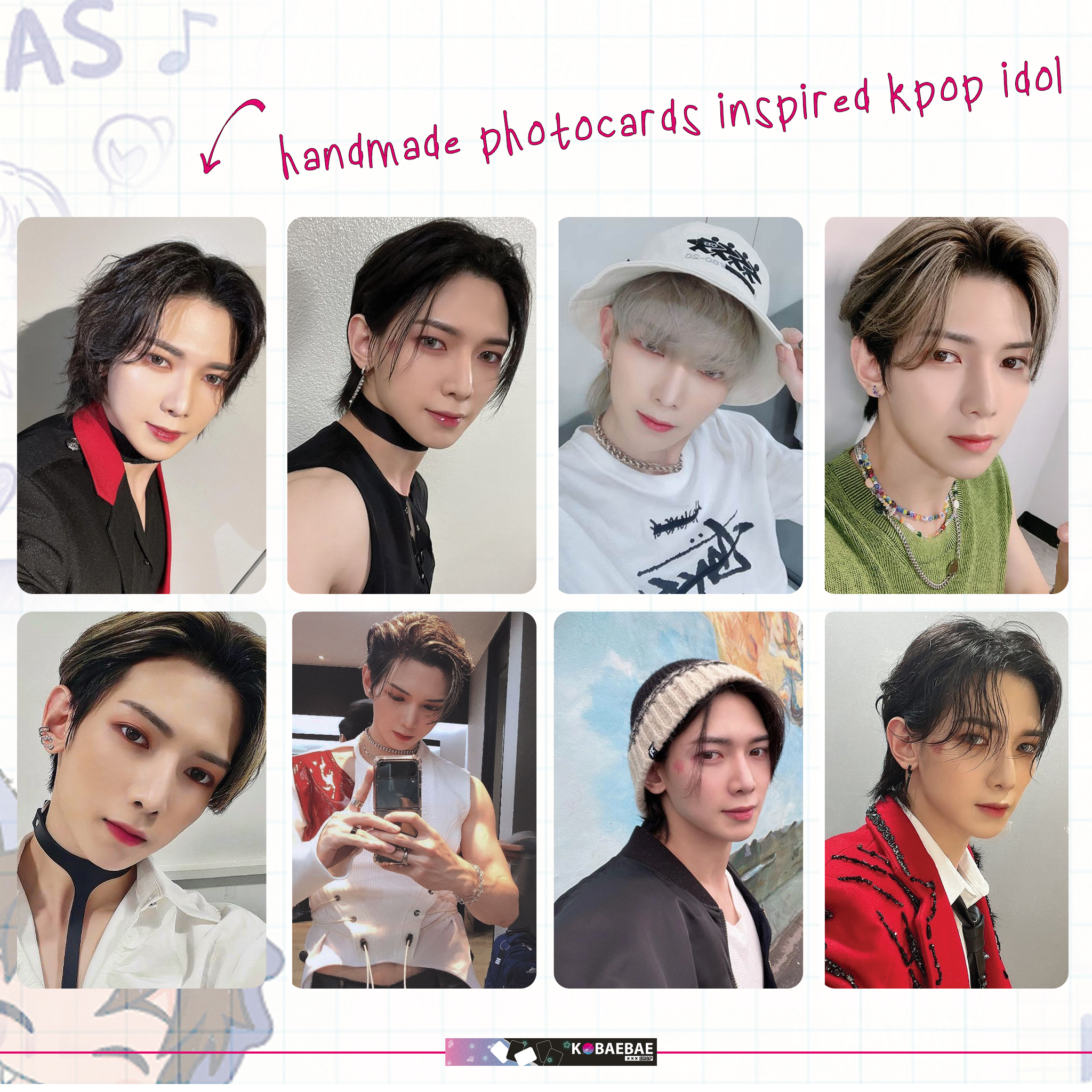 Atz - Yeo handmade photocards kpop inspired - Set 1