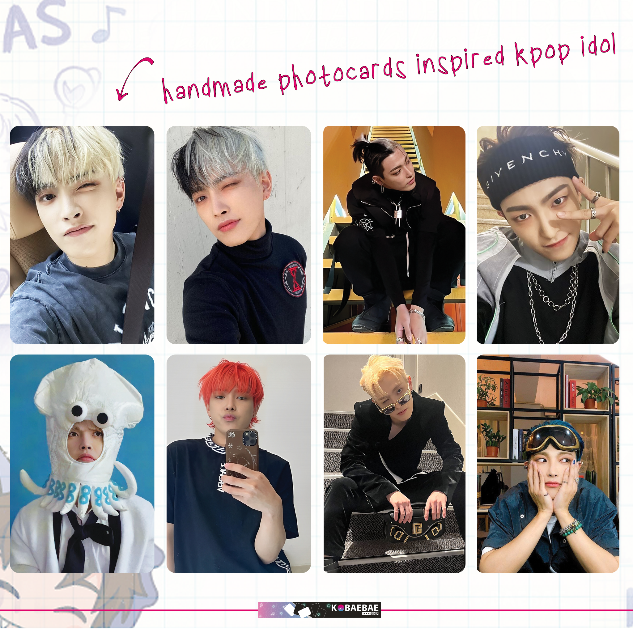 Atz - Joong handmade photocards kpop inspired - Set 1