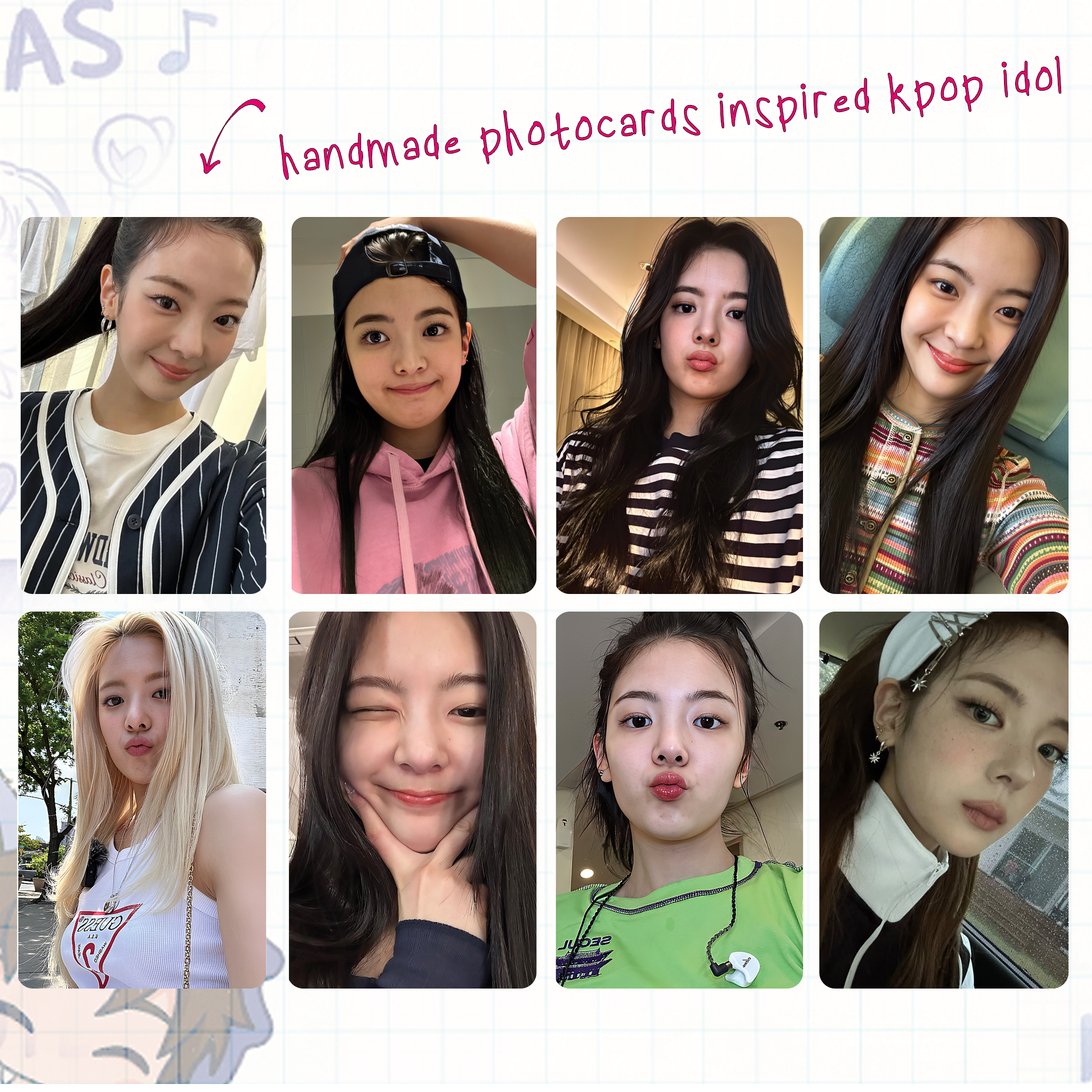 Itz - Lia handmade photocards kpop inspired - Set 1