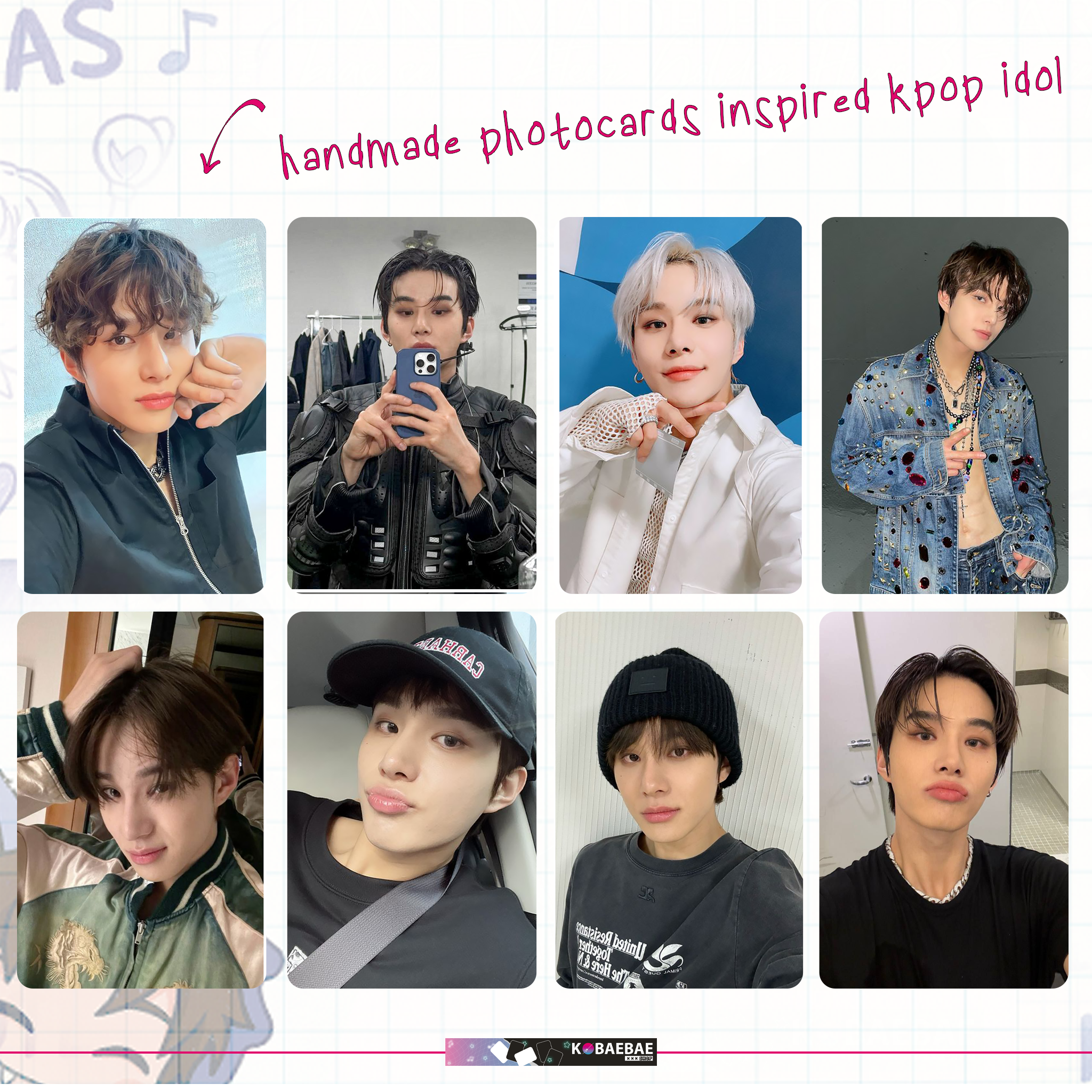 NeoUnit - Jung handmade photocards kpop inspired - Set 1