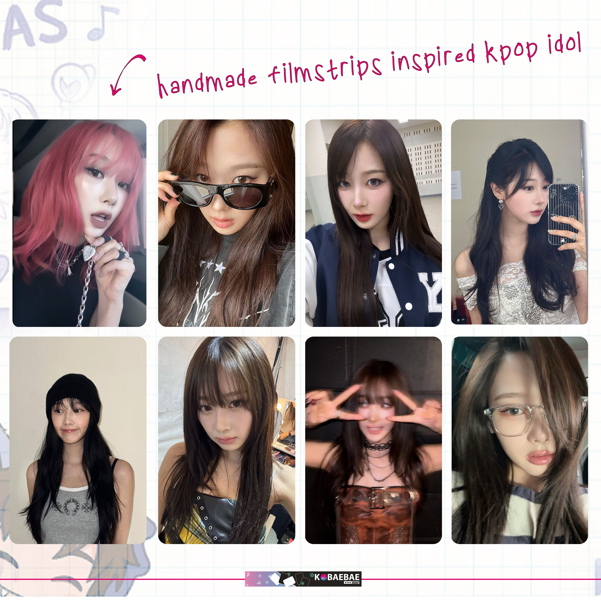 Aesp - Gigi handmade photocards kpop inspired - Set 1