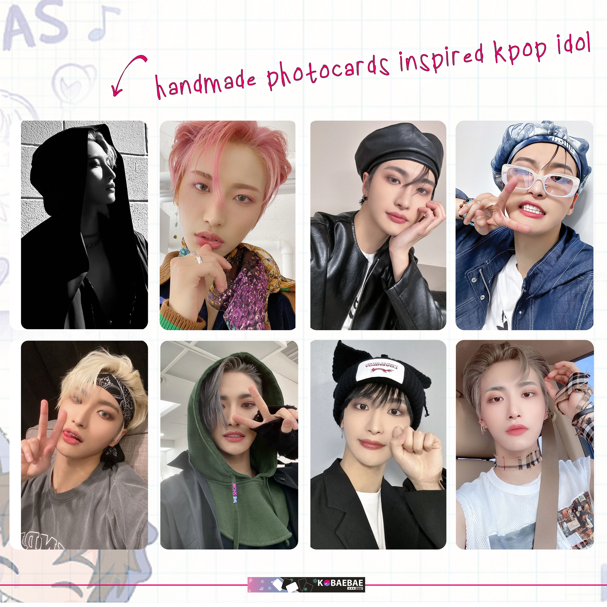 Atz - Hwa handmade photocards kpop inspired - Set 1