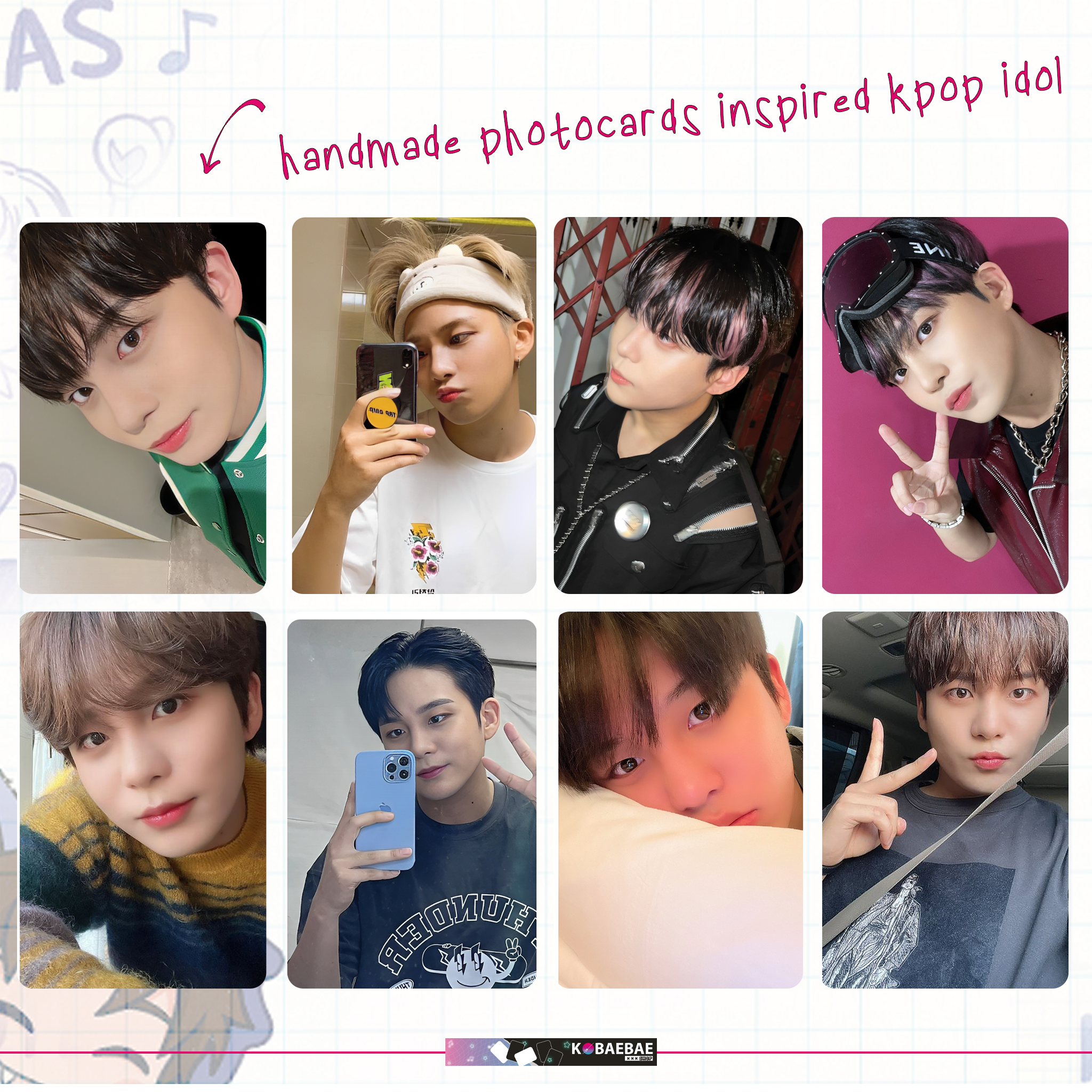 Atz - Jho handmade photocards kpop inspired - Set 1