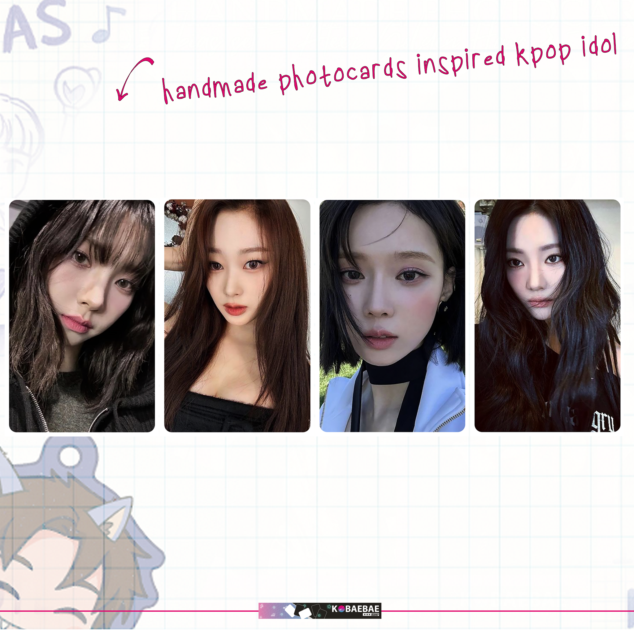 Aesp - Ot4 handmade photocards kpop inspired - Set 1