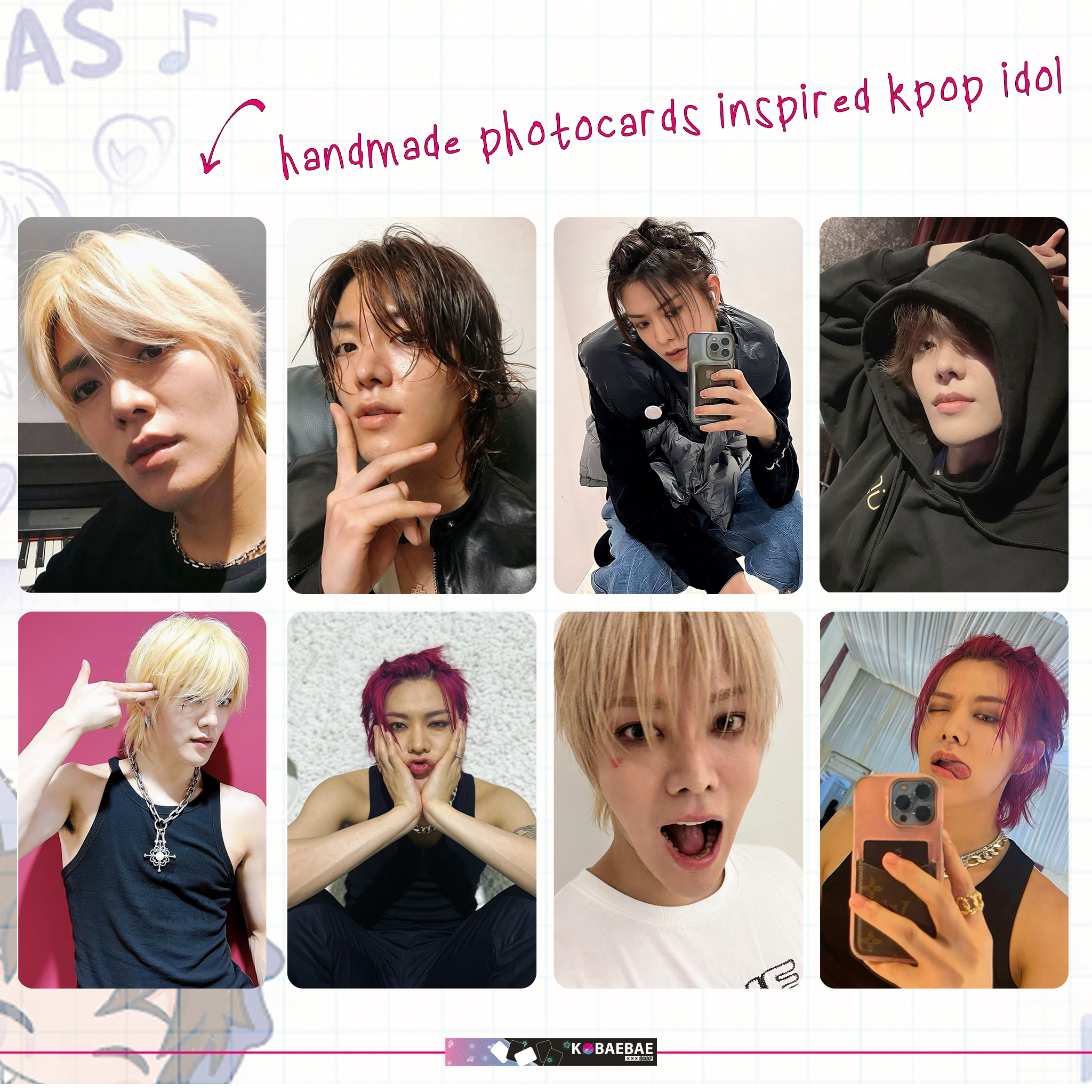 NeoUnit - Yu handmade photocards kpop inspired - Set 1