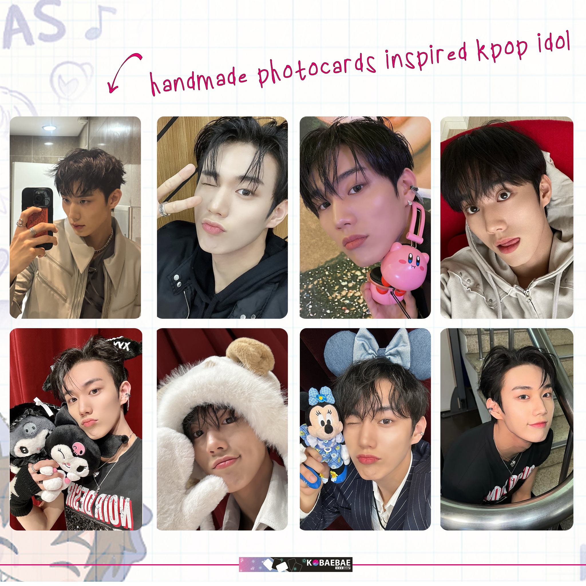 P1H - Tak handmade photocards kpop inspired - Set 1