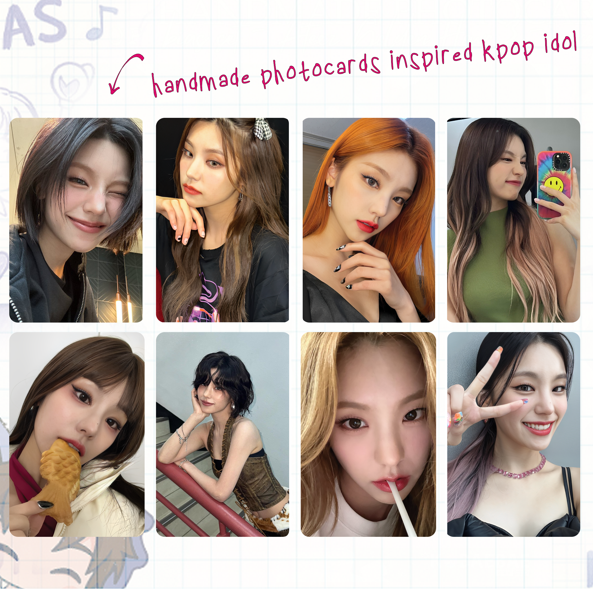 Itz - Ye handmade photocards kpop inspired - Set 1