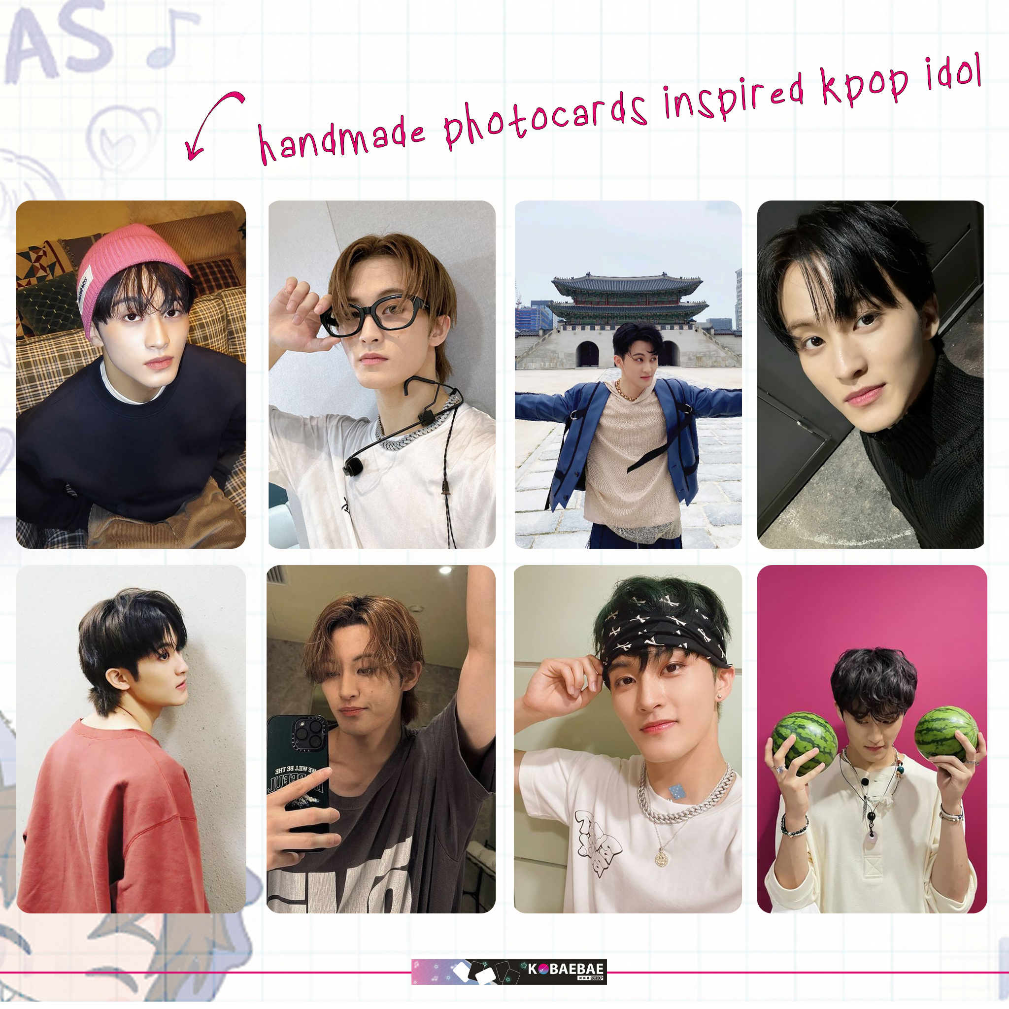 NeoUnit - Markie handmade photocards kpop inspired - Set 1